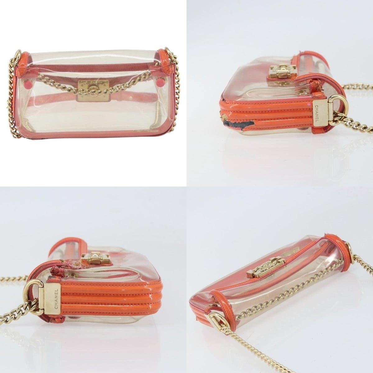 Chanel Chanel Chain Shoulder Bag Vinyl Clear Gold CC Size ONE SIZE - 3 Thumbnail