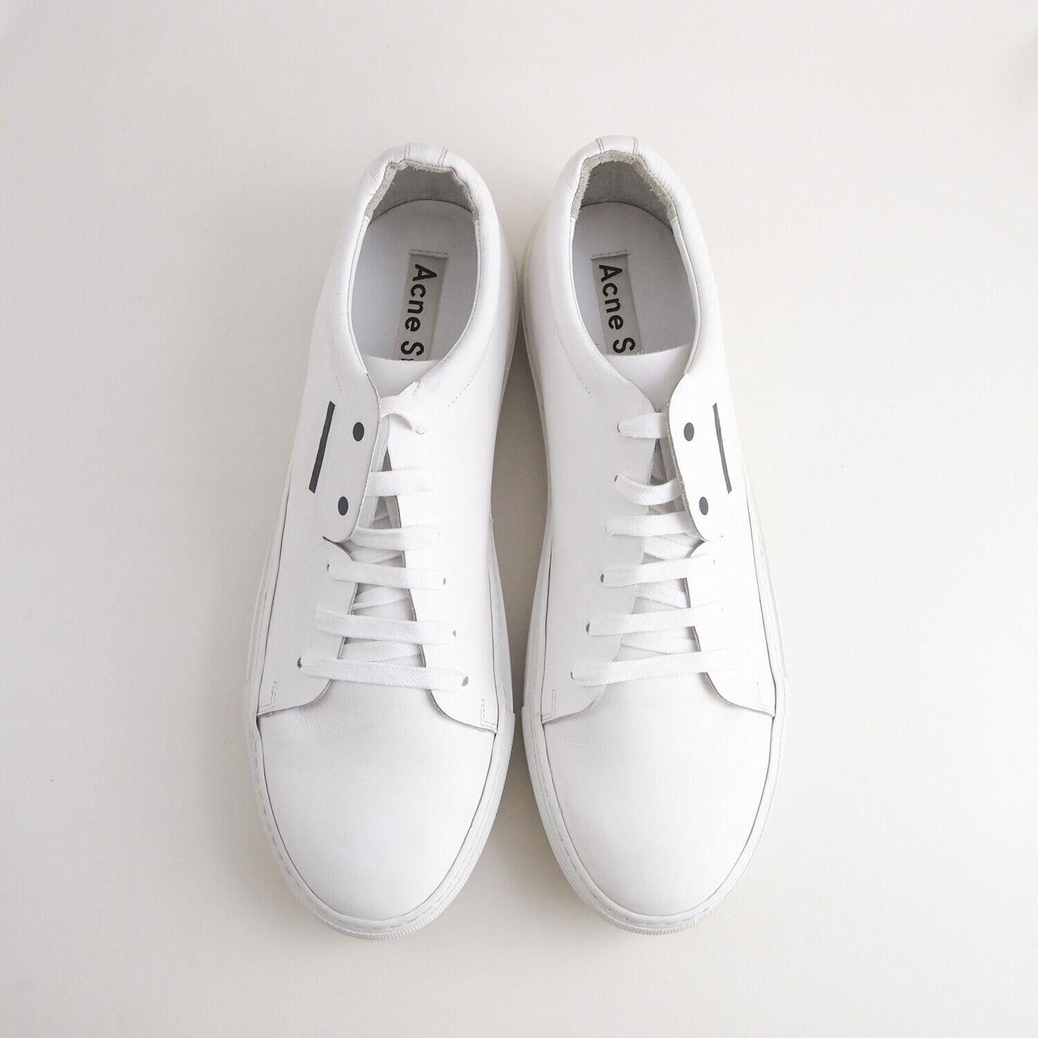Acne Studios Acne Studios Emoji Sneakers White Leather US 12 EU 45 Size US 12 / EU 45 - 1 Thumbnail