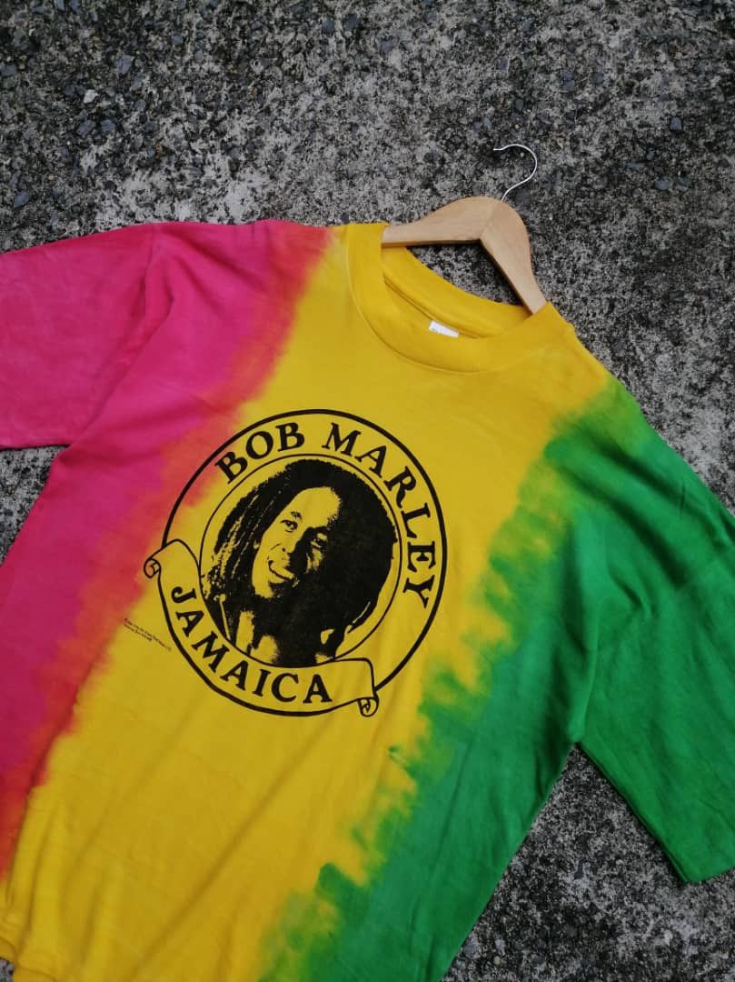 Bob Marley × Vintage Vintage 90s Bob Marley Jamaica Tie Dye Tee Size US L / EU 52-54 / 3 - 2 Thumbnail