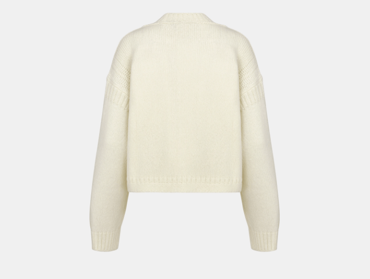 Dior o1w1db10925 444S19 Short Sweater in Ecru Size S / US 4 / IT 40 - 2 Thumbnail