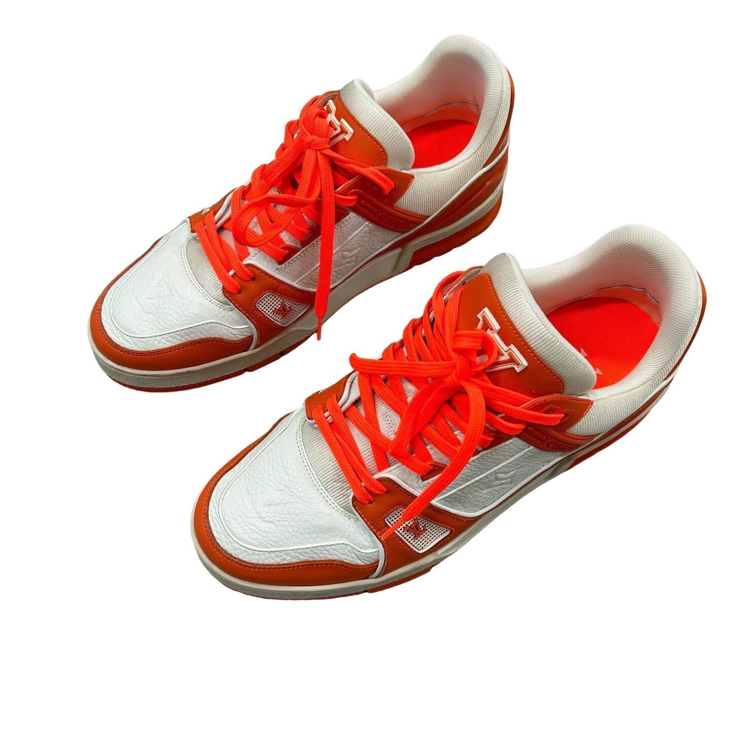 Louis Vuitton Louis Vuitton Trainer White Orange Sneakers US 8 Size US 8 / EU 41 - 1 Thumbnail