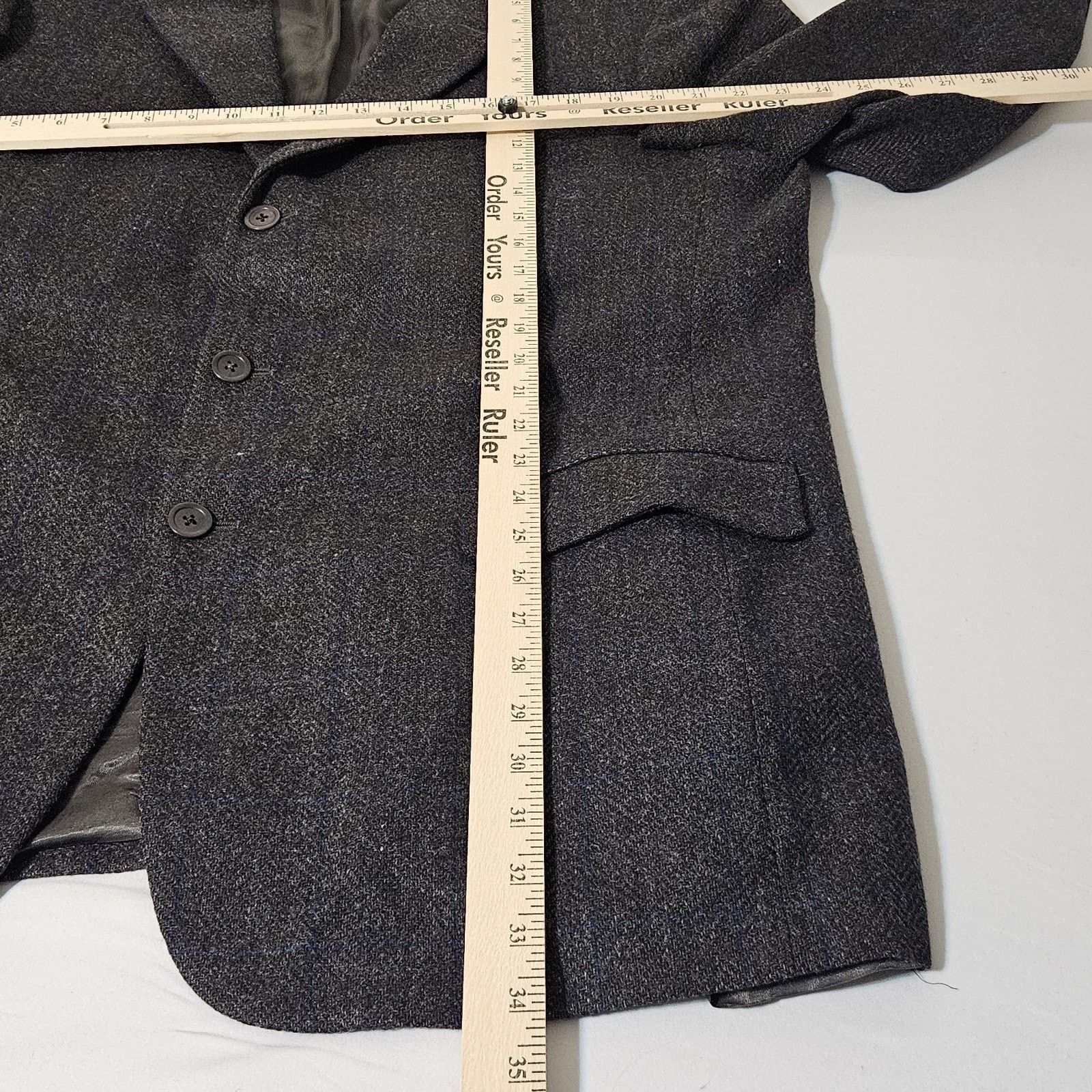 Southwick VTG Southwick 46 Wool Pinstripe Tweed Suit Blazer Sport USA Size 46R - 9 Thumbnail