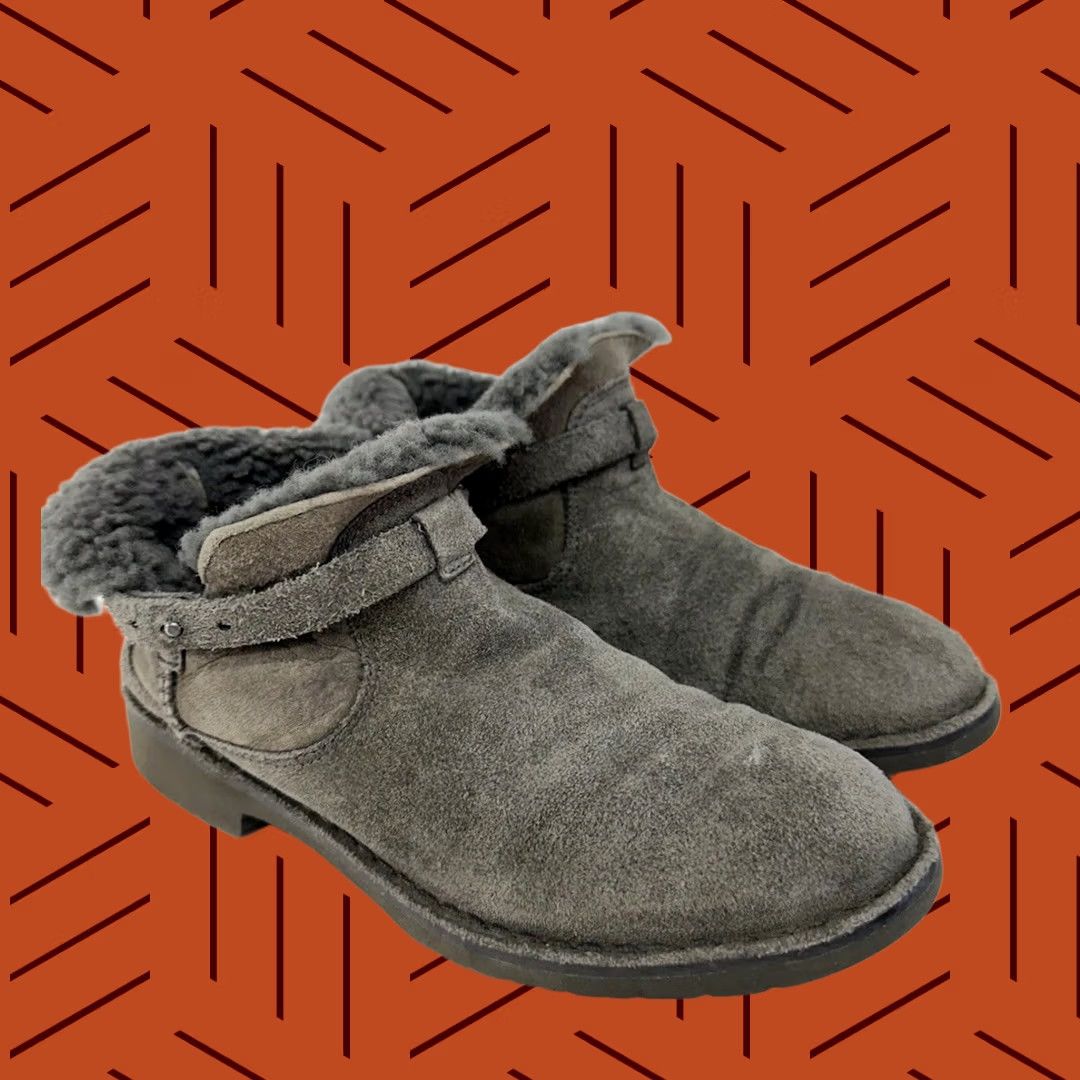 Ugg UGG Women Boots Elisa Suede Bootie Gray 8 US Size Size US 8 / IT 38 - 1 Thumbnail
