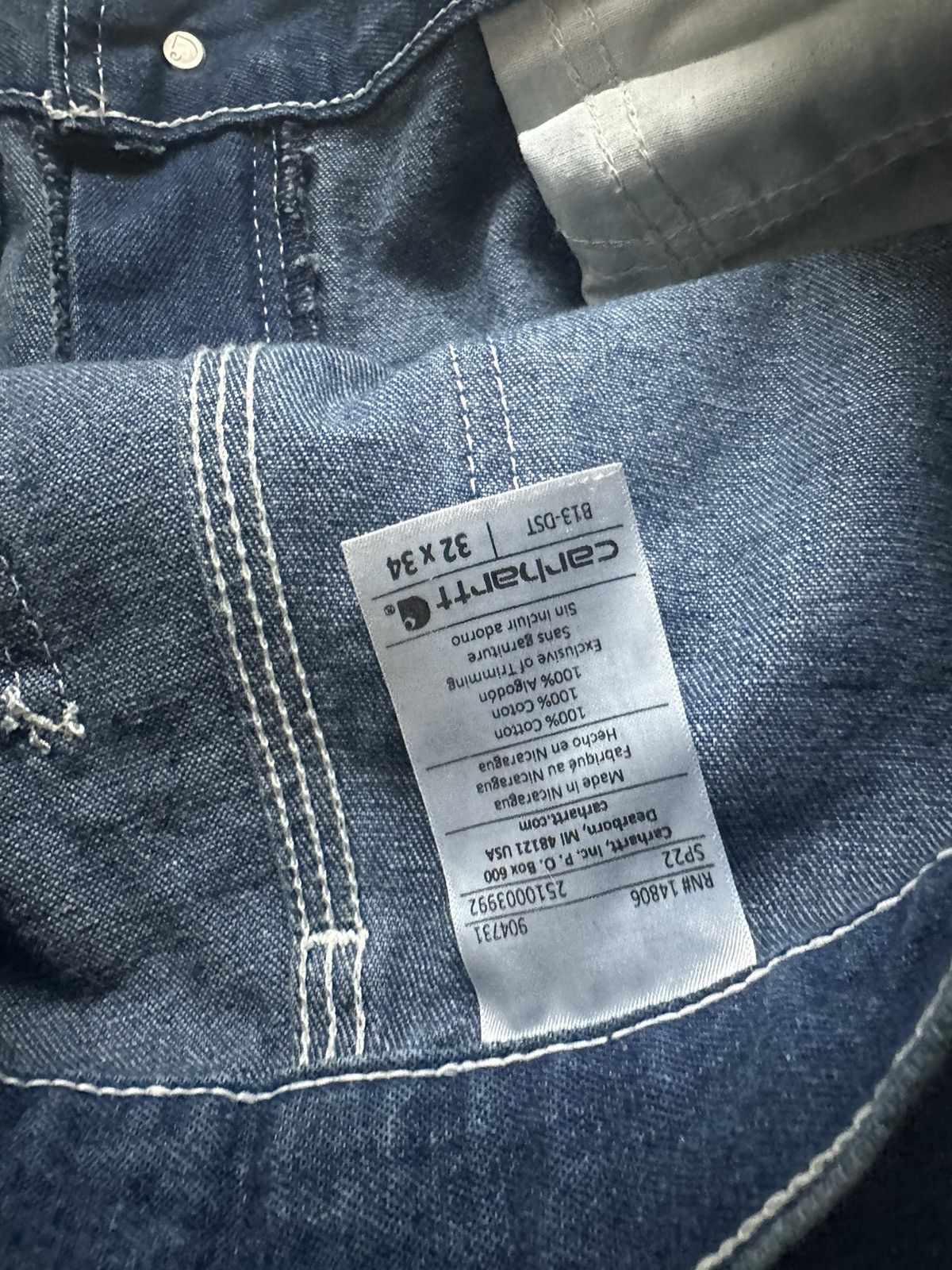 Carhartt × Vintage Carhartt Denim Workwear Jeans Baggy fit Size US 33 - 4 Thumbnail