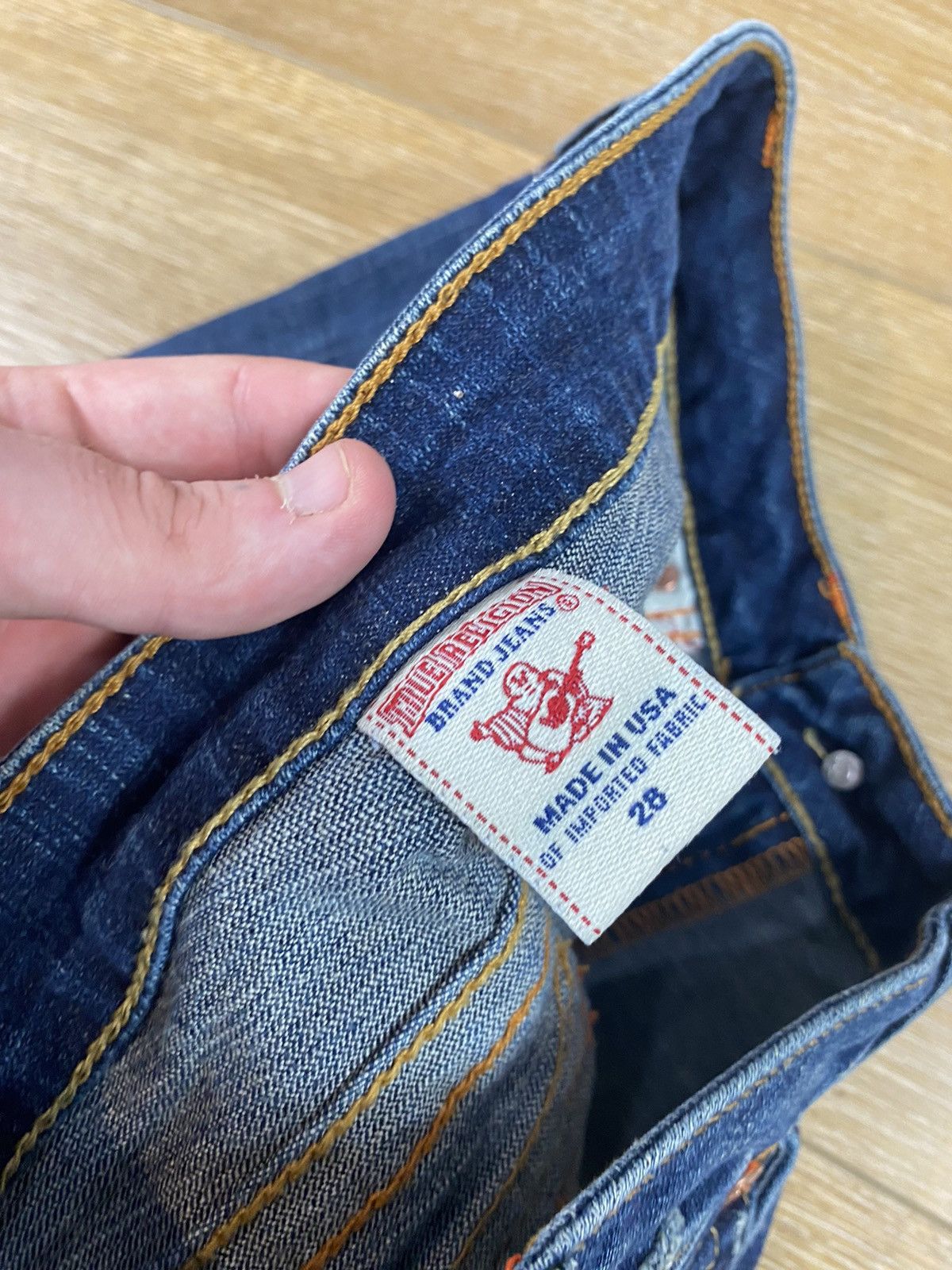 True Religion Vintage Y2K True Religion Lowrise Blue Jean Shorts Size 28" / US 6 / IT 42 - 2 Thumbnail