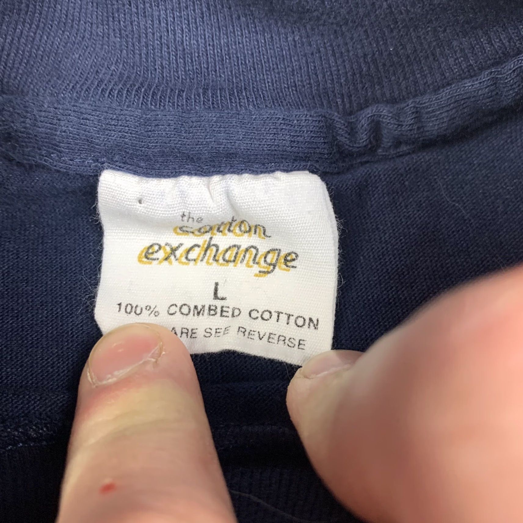Vintage VINTAGE Hilton Head Island T Shirt Adult Large Blue 90s The Cotton Exchange Mens Regular Crew Neck Short Sleeve Size US L / EU 52-54 / 3 - 4 Thumbnail