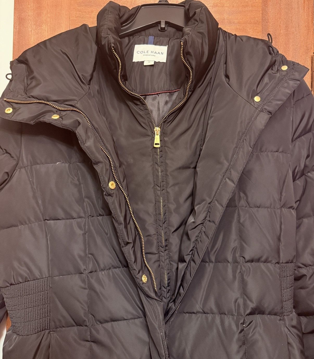 Cole Haan Cole Haan Women Quilted DOWN Hooded MIDI Length Winter Coat Size 3XL / US 20-22 - 6 Thumbnail