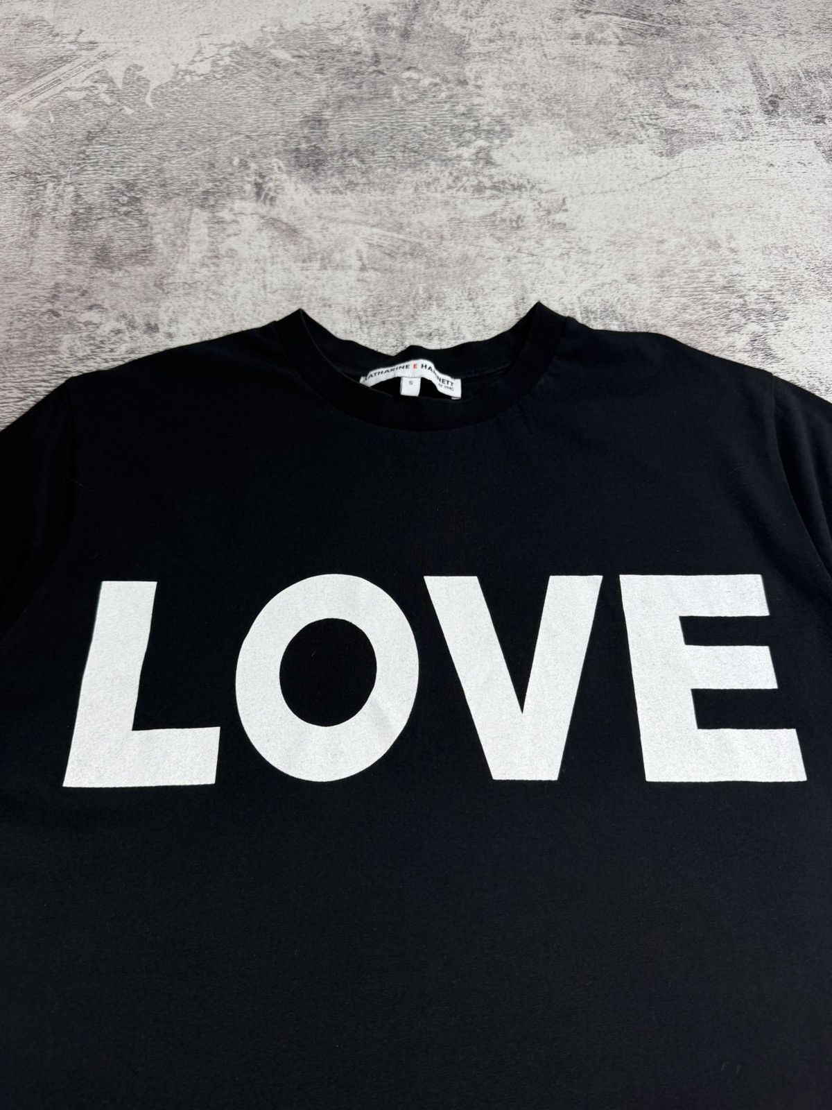 Katharine Hamnett London Katharine E Hamnett Love Men’s Small Black Organic Cotton T Shirt Tee Jersey Size US S / EU 44-46 / 1 - 6 Thumbnail