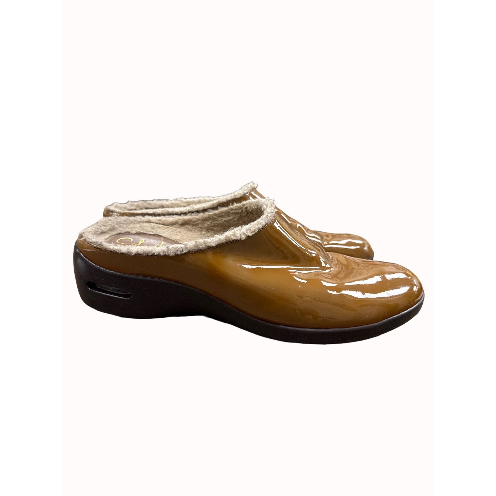 Cole Haan Cole Haan women’s brown patent leather lined slip clogs sho Size US 10 / IT 40 - 4 Thumbnail