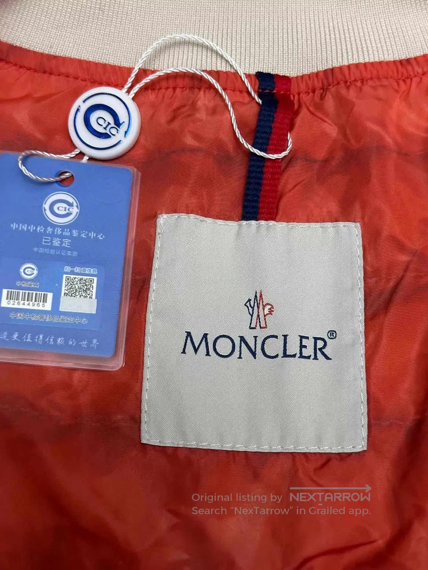 Moncler Orange Hooded Lightweight Jacket - Size L. Size US L / EU 52-54 / 3 - 5 Thumbnail