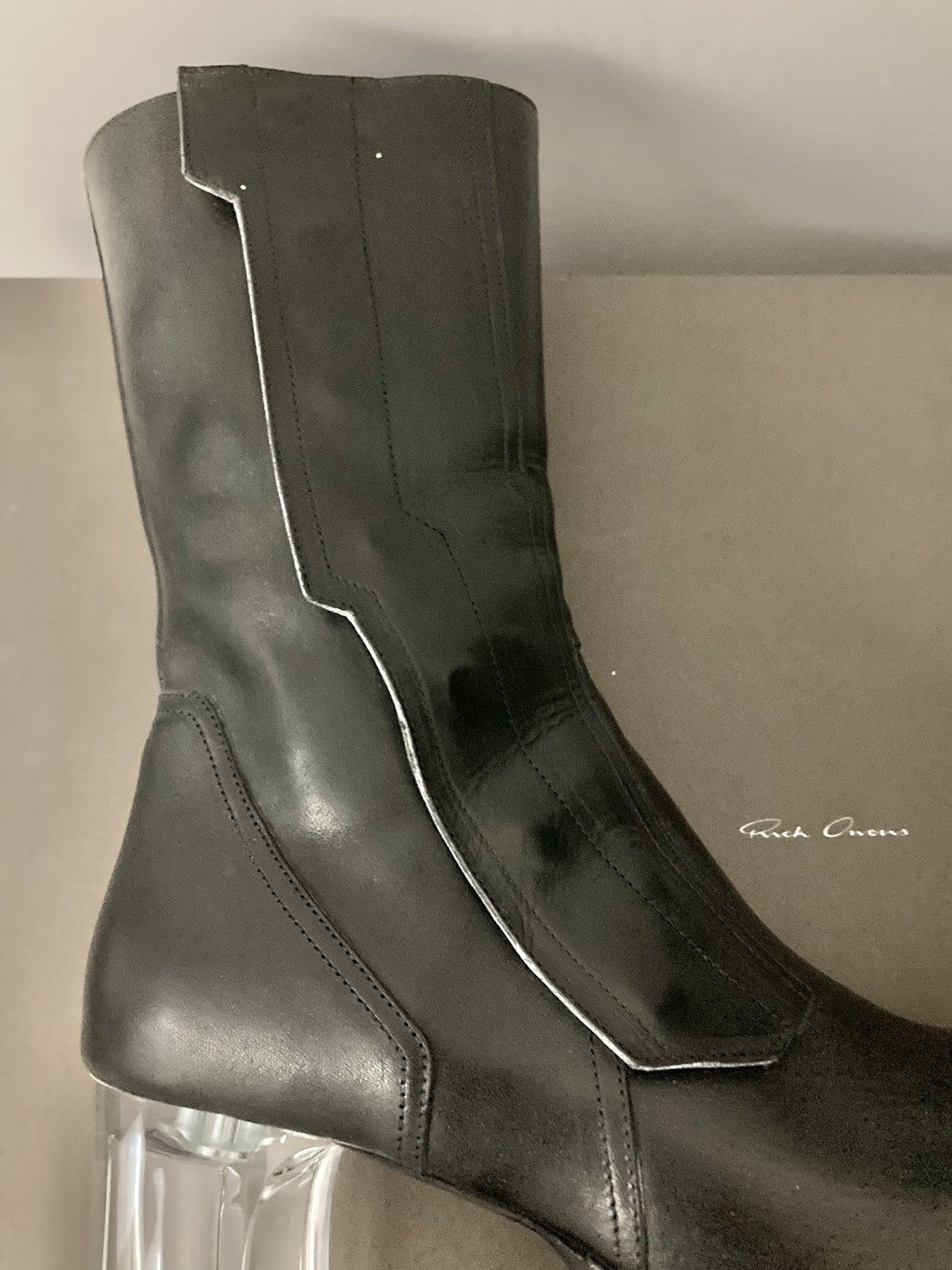 Rick Owens NEVER WORN Biker platform leather boots by Rick Owens Size US 9 / EU 42 - 12 Thumbnail