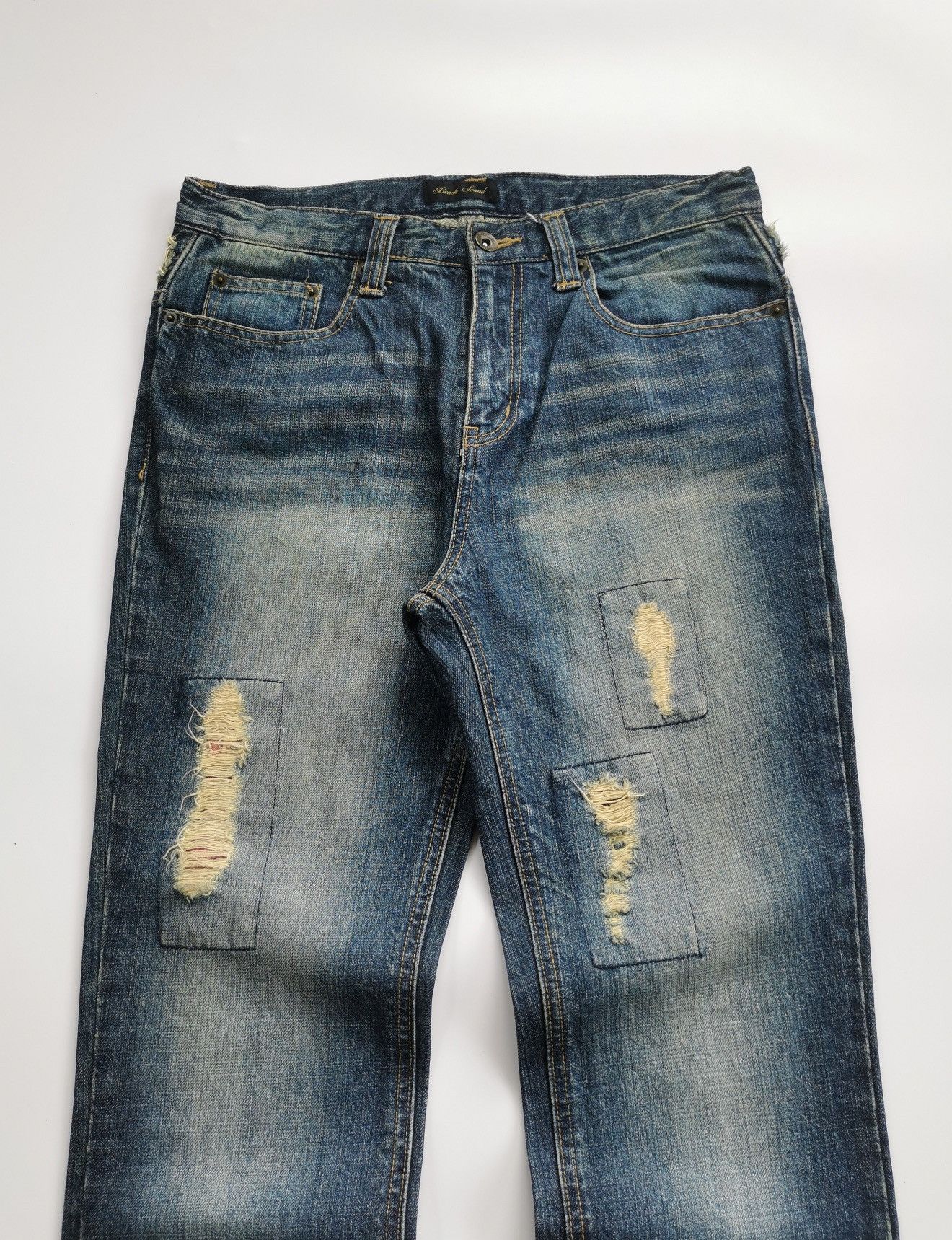 Japanese Brand Plaid Patch Beach Sound Japan Jeans Size US 30 / EU 46 - 3 Thumbnail