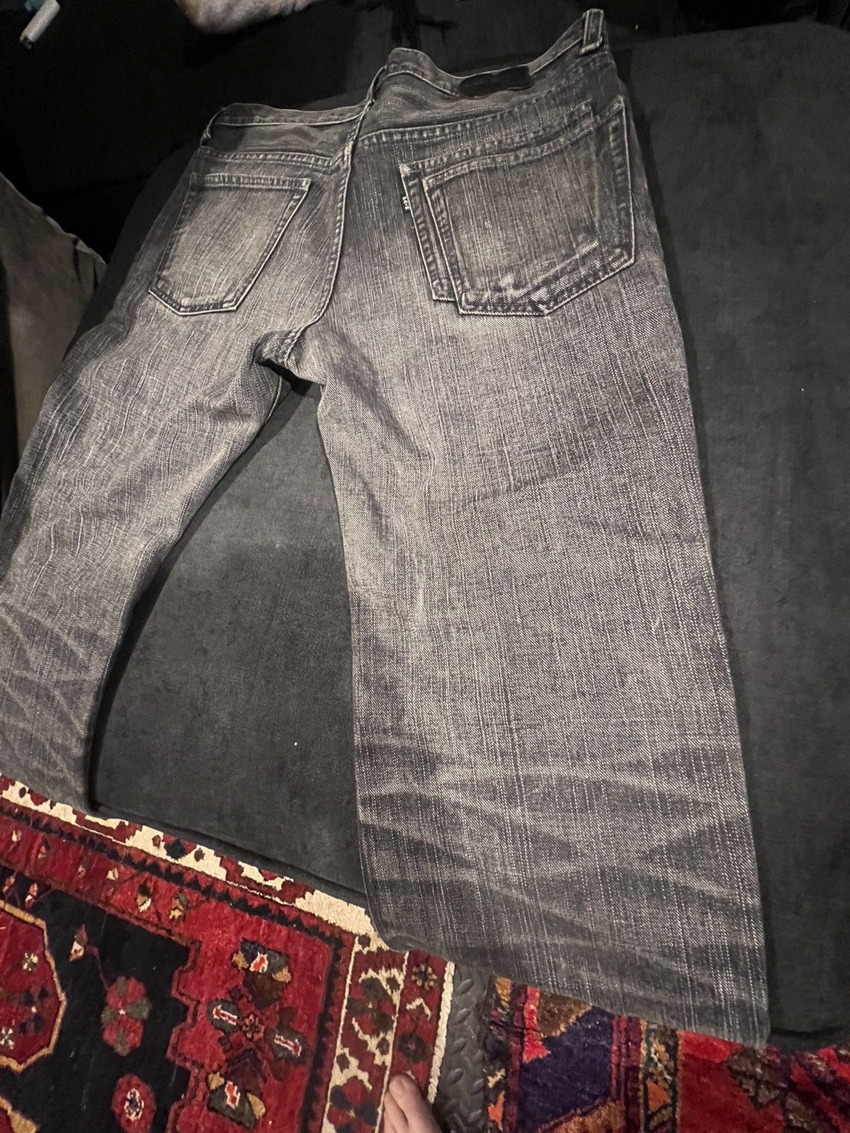 image of Hysteric Glamour x Number N Ine Number Nine Double Pocket Pain Denim in Grey, Men's (Size 28)