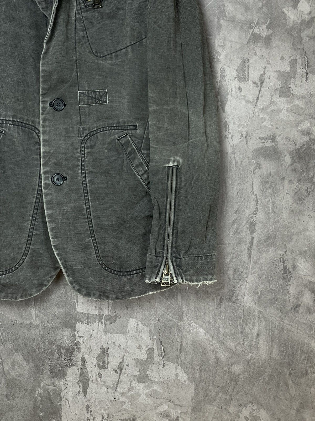 Diesel × Japanese Brand × Vintage Diesel Industry Vintage Denim Distressed Blazer Jacket Size US L / EU 52-54 / 3 - 6 Thumbnail