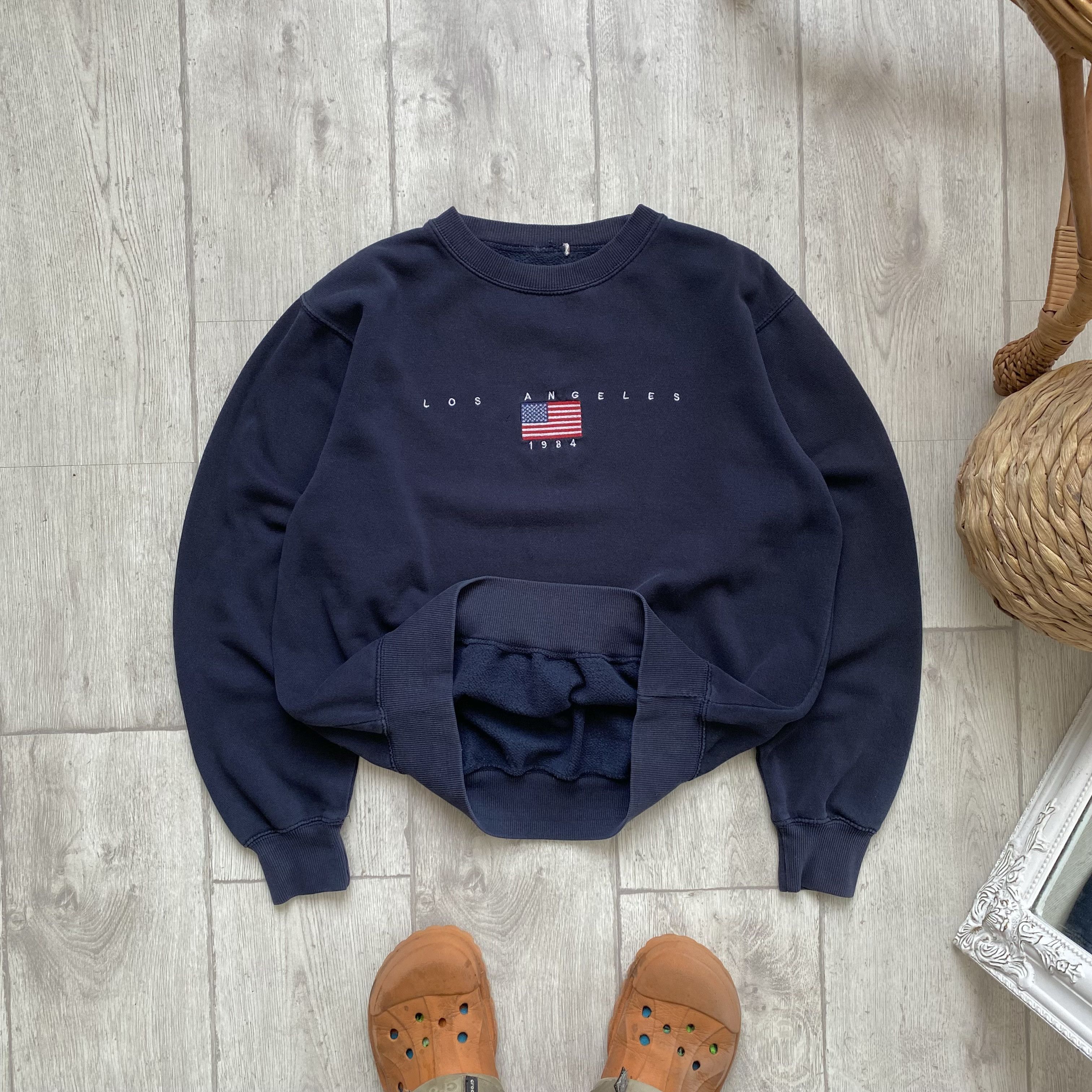 Los Angeles Apparel 🇺🇸 Vintage Los Angeles Embroidered USA Flag Sweatshirt Size US S / EU 44-46 / 1 - 6 Thumbnail