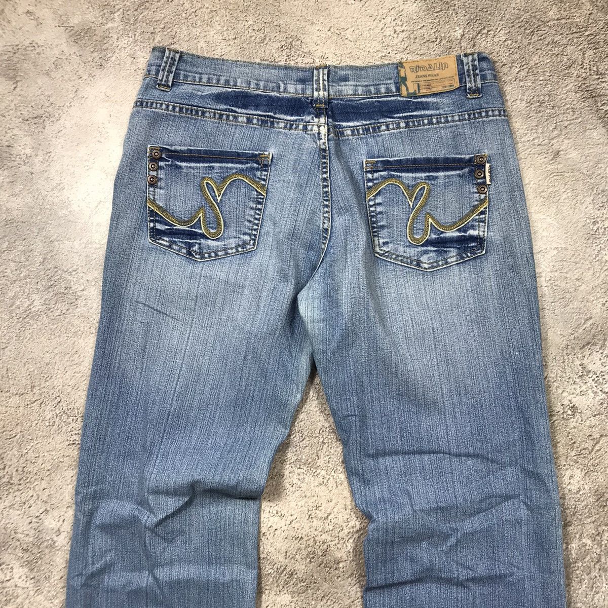 Vintage Vintage Y2K Distressed Flared Jeans Grunge Baggy Graphic 32 Size 32" / US 10 / IT 46 - 4 Thumbnail