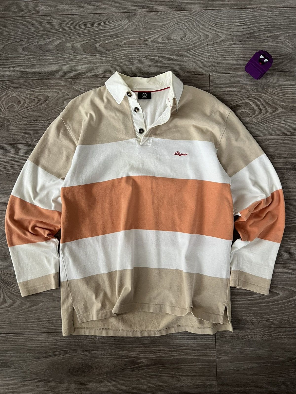 Bogner Vintage Bogner Embroidere Logo Polo Long Sleeve Tee Size US L / EU 52-54 / 3 - 10 Thumbnail