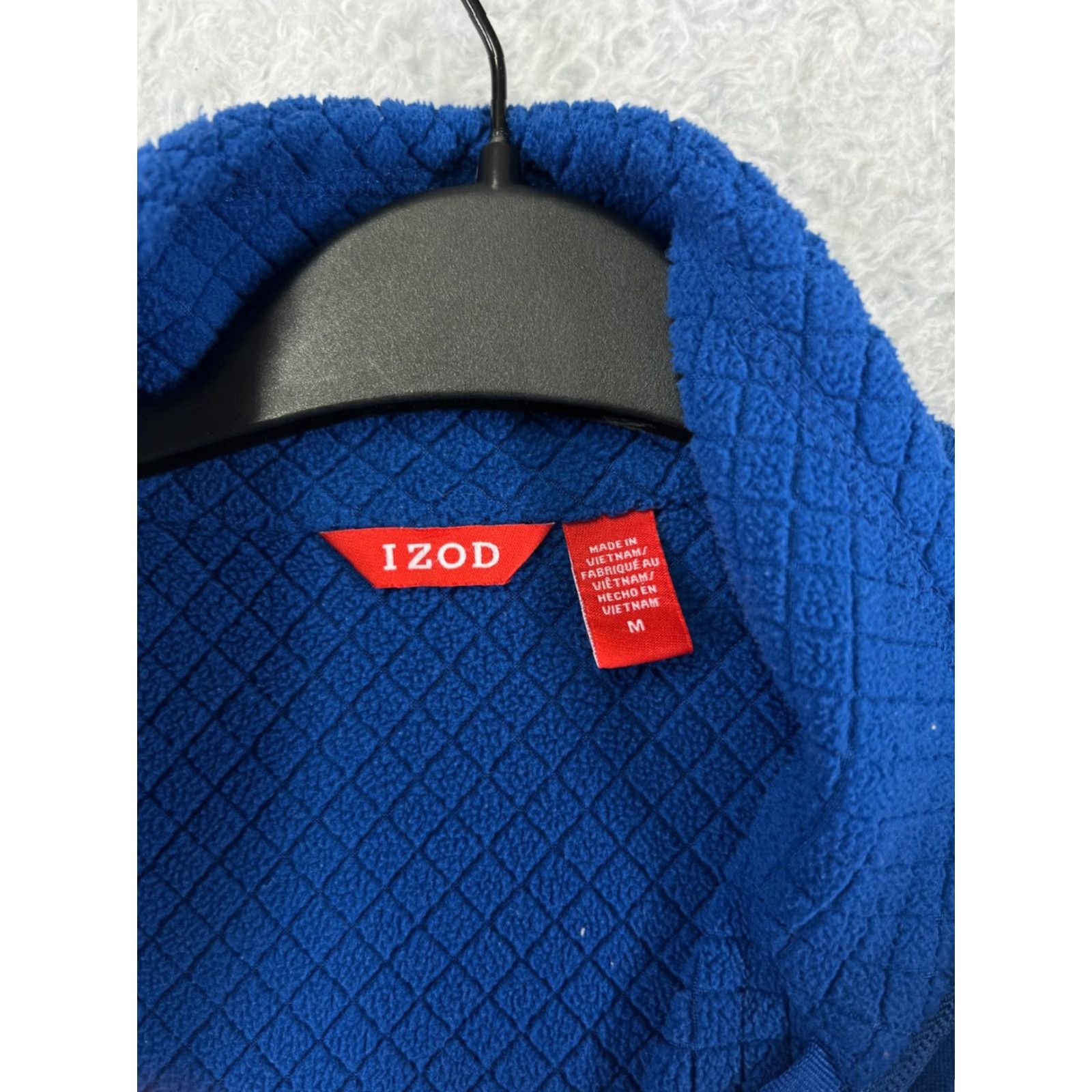 Izod IZOD Sweater Womens Medium Blue Full Zip Mock Neck Polyester Golf Golfer Ladies Shirt Womens M Blue 90s? Size M / US 6-8 / IT 42-44 - 3 Thumbnail