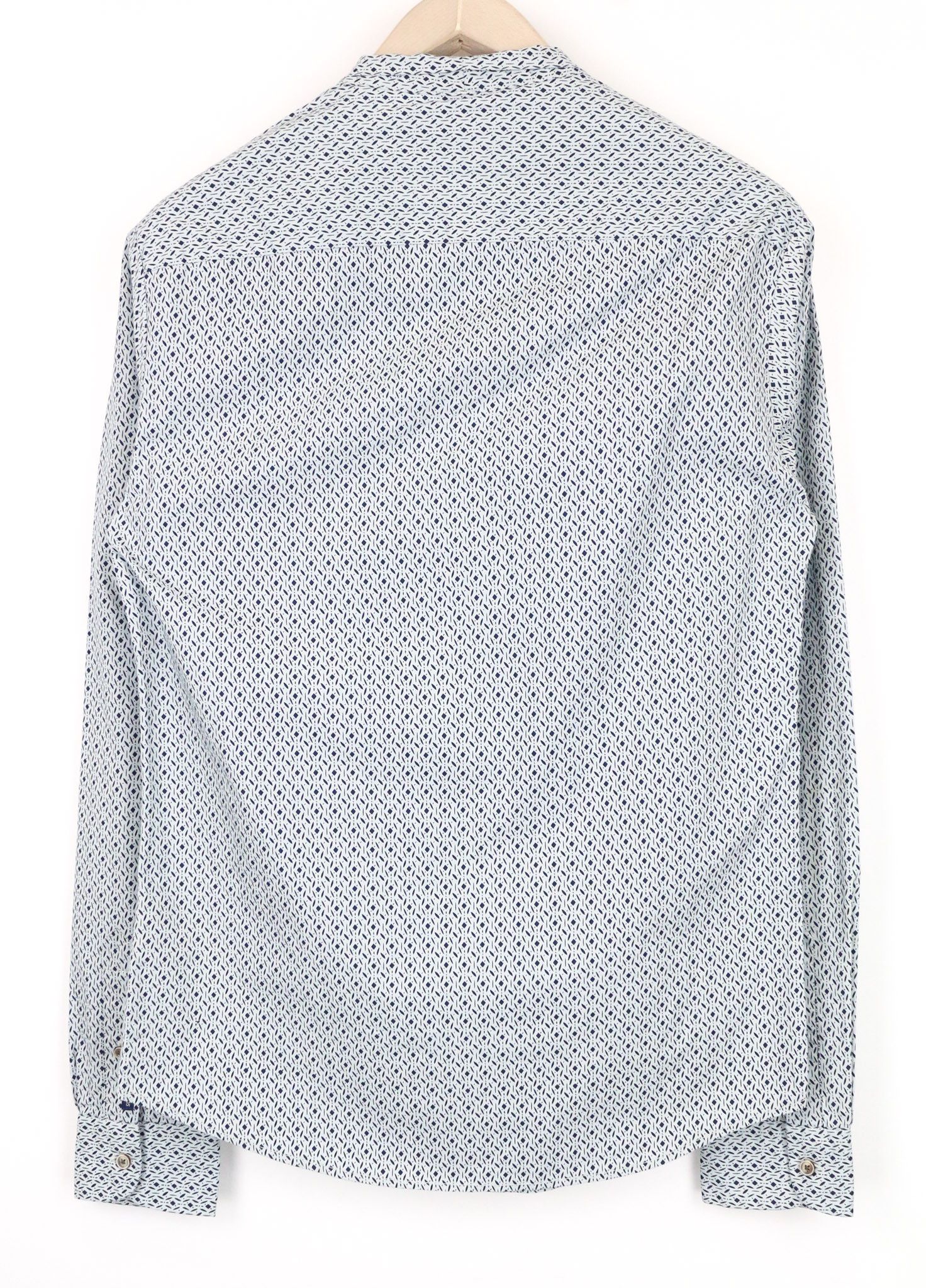 Scotch & Soda S Blue Pattern Cotton Poplin Shirt 75018 Size US S / EU 44-46 / 1 - 2 Thumbnail