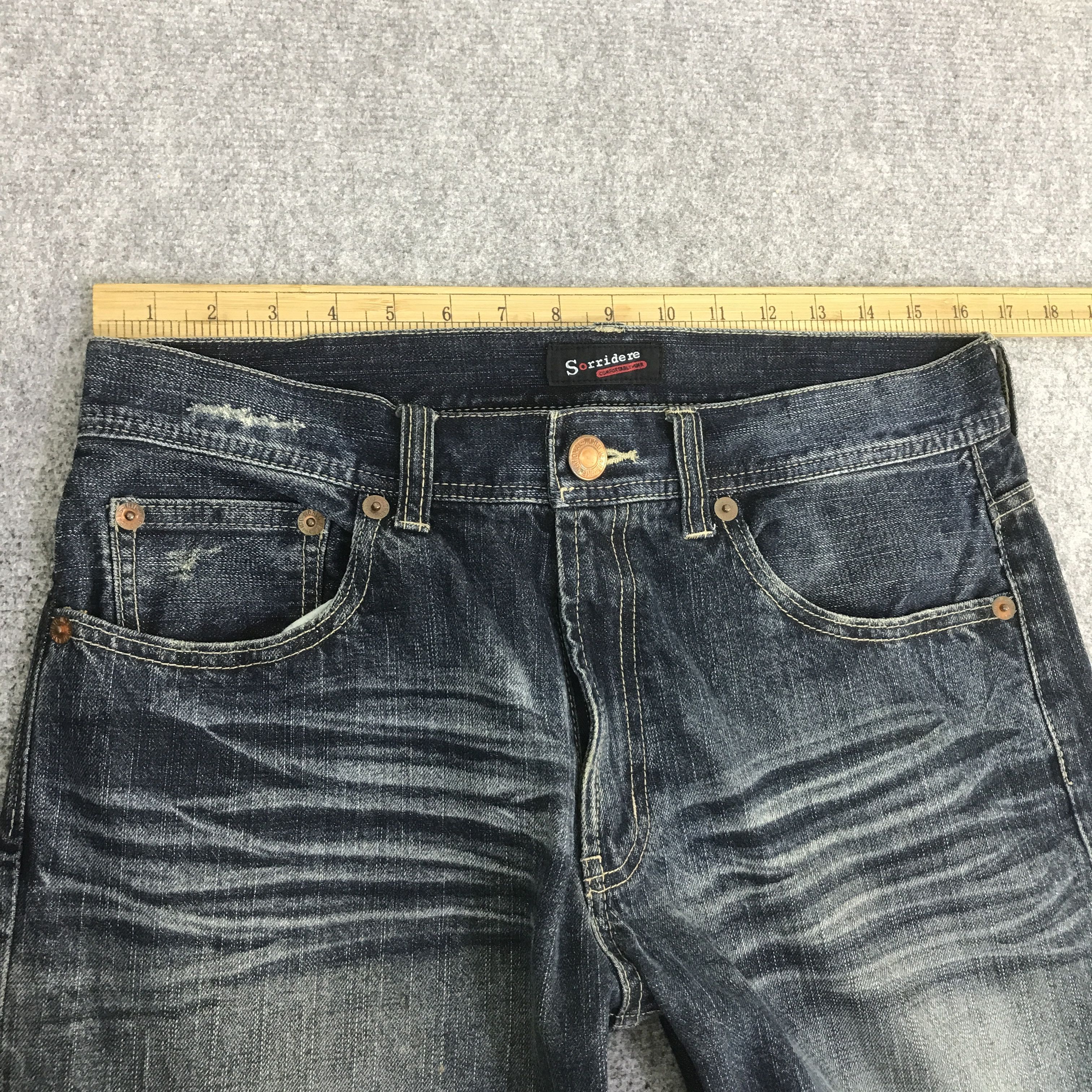 Japanese Brand Japan design sorridere distressed denim jeans pants Size US 33 - 7 Thumbnail