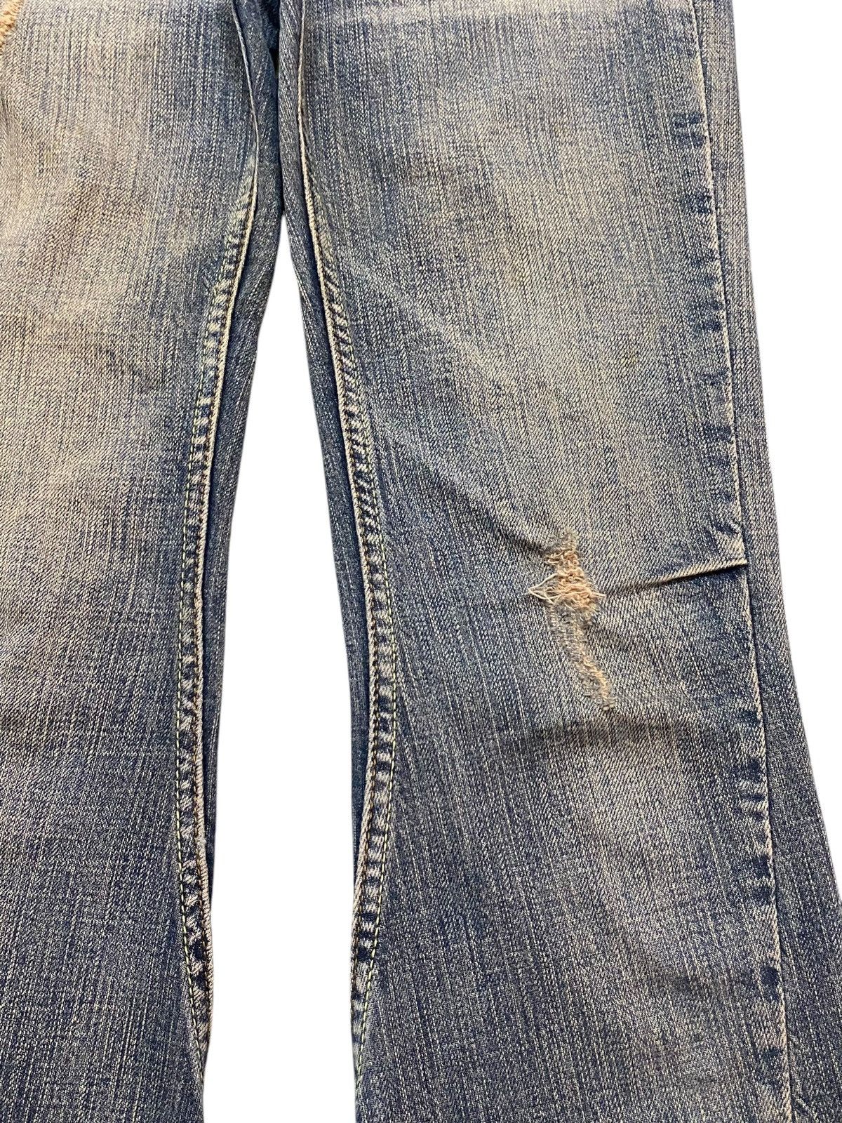 Japanese Brand Vintage Japanese Brand Zazie Mud Wash Distressed Flare Jeans Size 29" - 10 Thumbnail