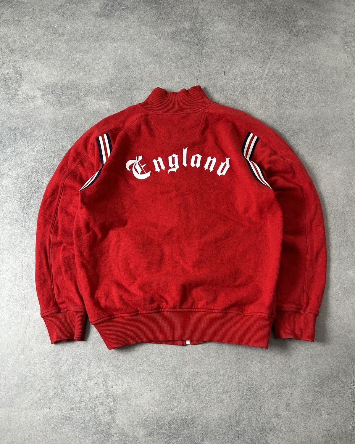Rugby Ralph Lauren Vintage England 🏴󠁧󠁢󠁥󠁮󠁧󠁿 soccer rugby track jacket mens red Size US XL / EU 56 / 4 - 2 Thumbnail