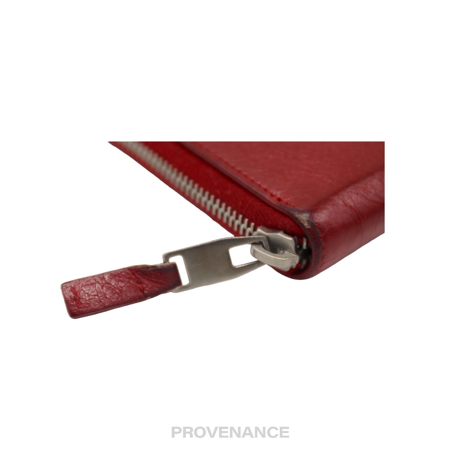 Balenciaga 🔴 Balenciaga Screw Stud Long Zip Wallet - Red Leather Size ONE SIZE - 7 Thumbnail