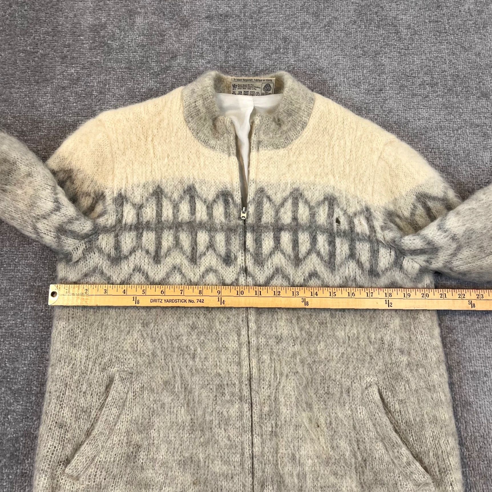 Vintage SAMBAND Iceland Sweater Womens L/XL Ivory Pure New Wool Full Zip Isle Nordic Vintage Size L / US 10 / IT 46 - 5 Thumbnail