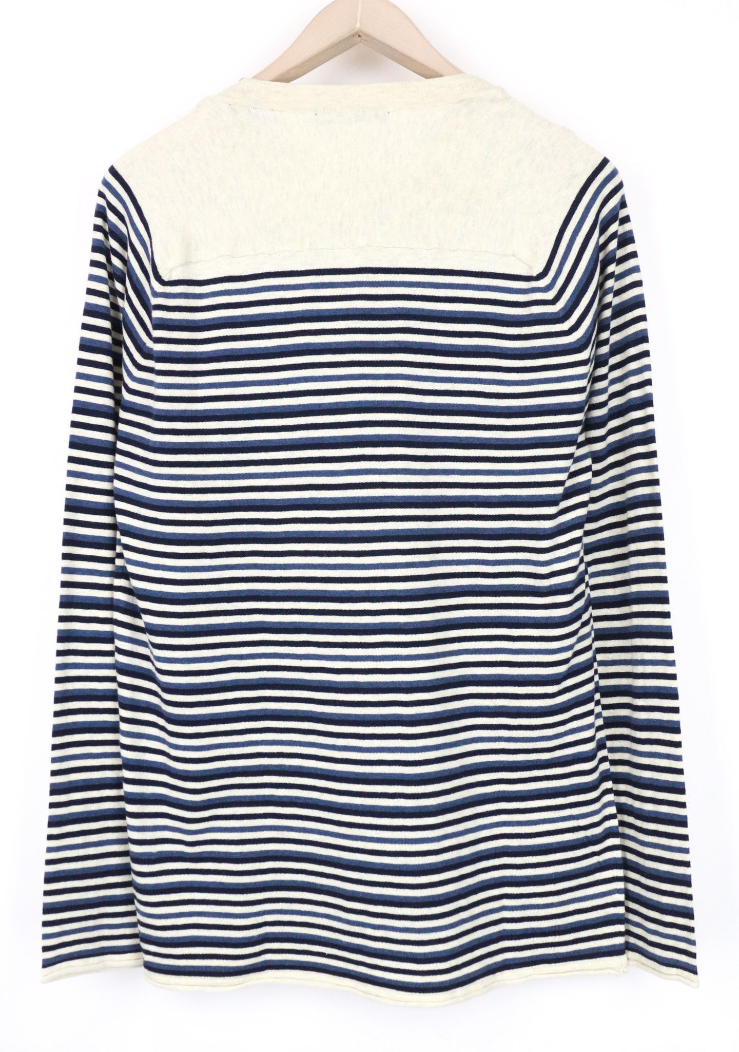Scotch & Soda AMS COUTURE M Blue Cotton Cashmere Striped Sweatshirt 75342 Size US M / EU 48-50 / 2 - 2 Thumbnail