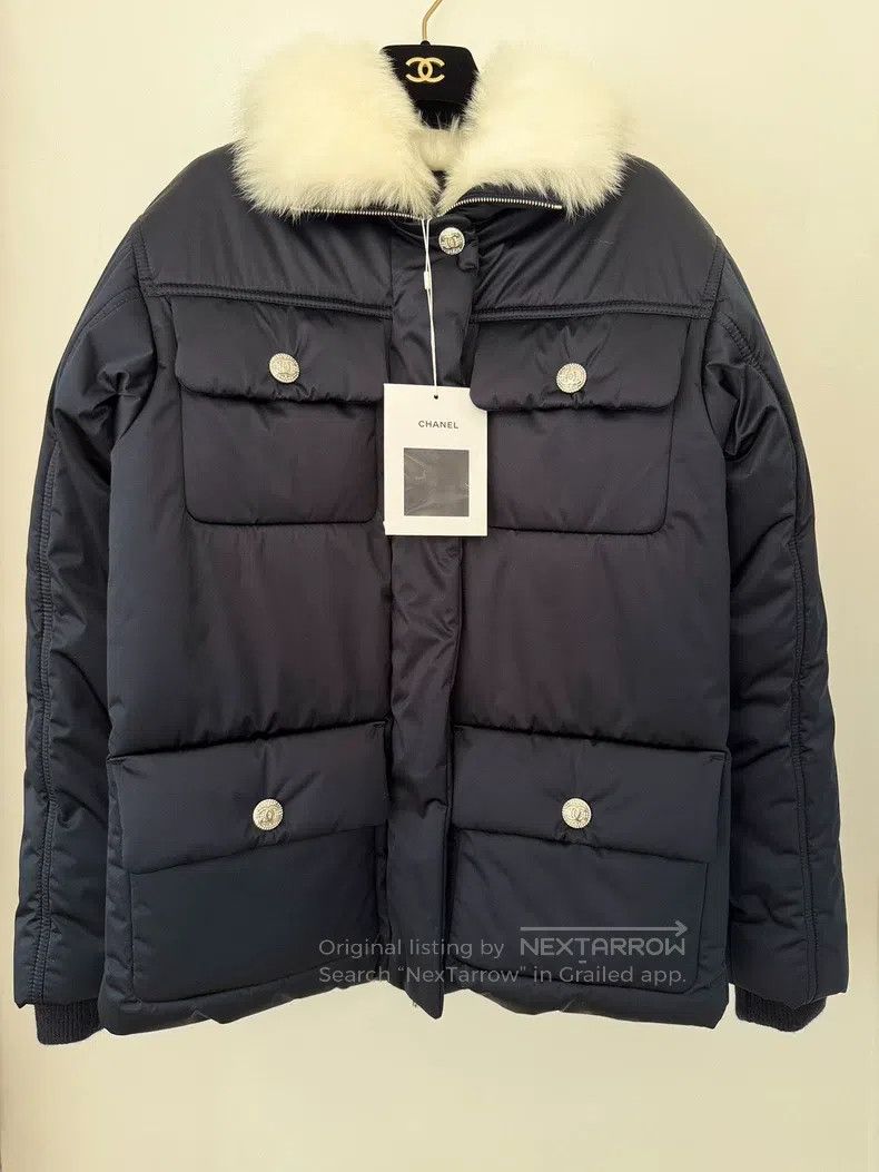 Chanel Chanel Ski series wool collar rhinestone buckle cotton jac Size XS / US 0-2 / IT 36-38 - 1 Thumbnail