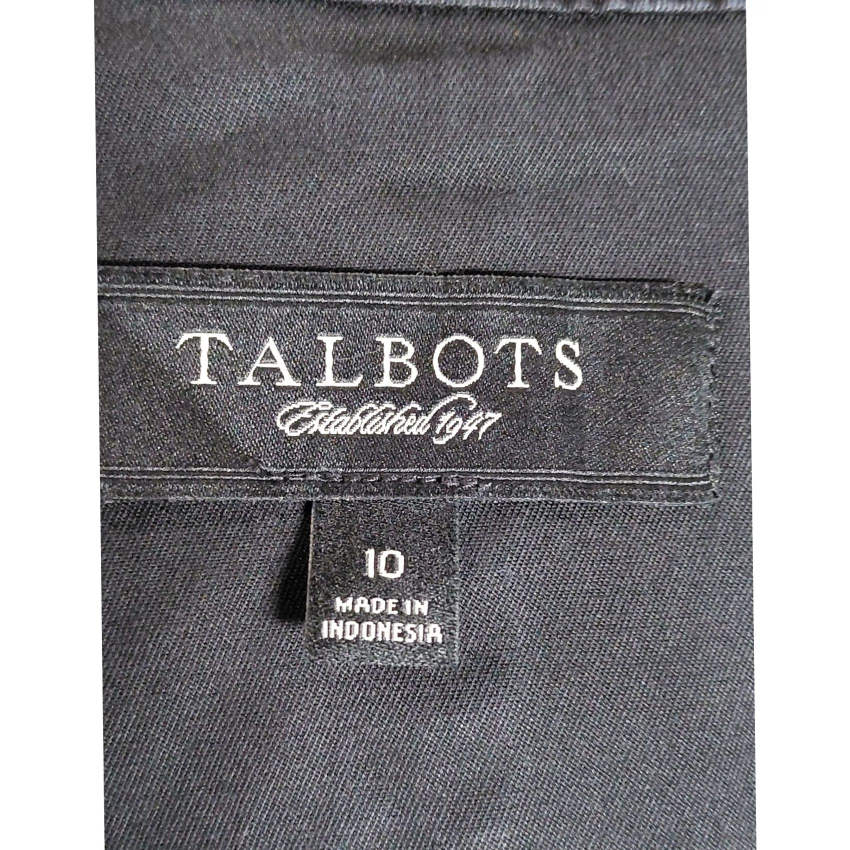 Talbots TALBOTS Black Blazer Women Size 10 Long Sleeve Cotton Blend Solid Button Business Travel Size L / US 10 / IT 46 - 4 Thumbnail