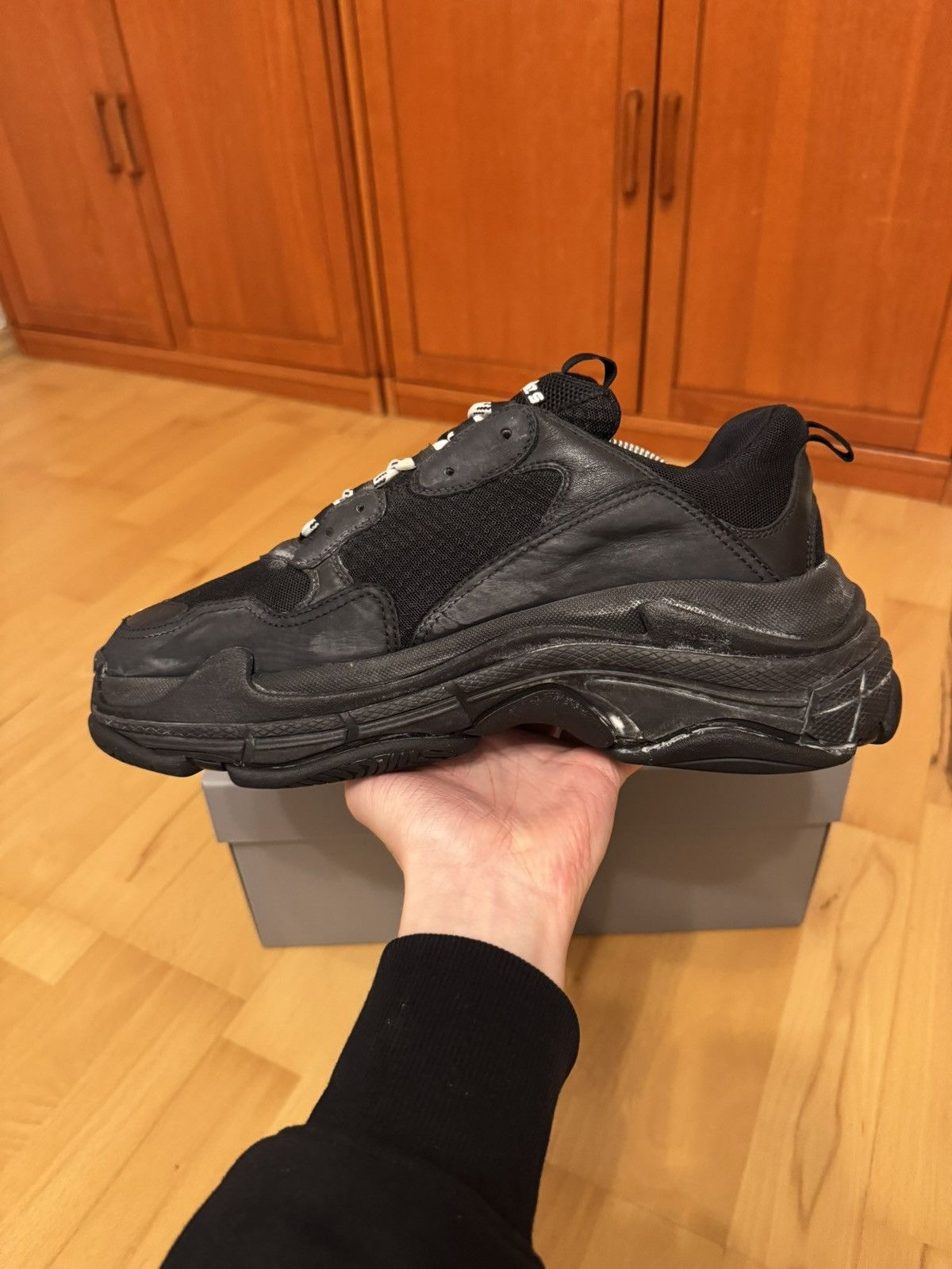 Balenciaga Balenciaga Triple S Triple Black Made In Italy Size US 11 / EU 44 - 5 Thumbnail