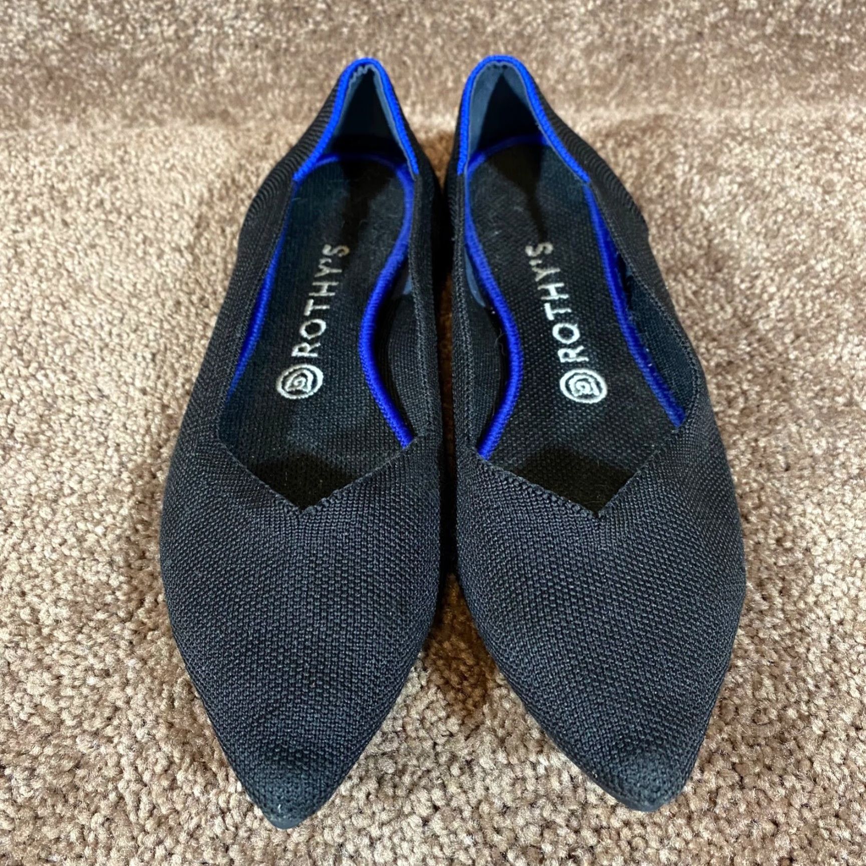 Rothy's Rothy’s Womens 9.5 Black Pointed Toe Ballet Flats Workwear Authentic - Flat, 9.5, Black, Ballet, Slip On, Classic, Designer, Workwear, Womens Size US 7 / IT 37 - 4 Thumbnail
