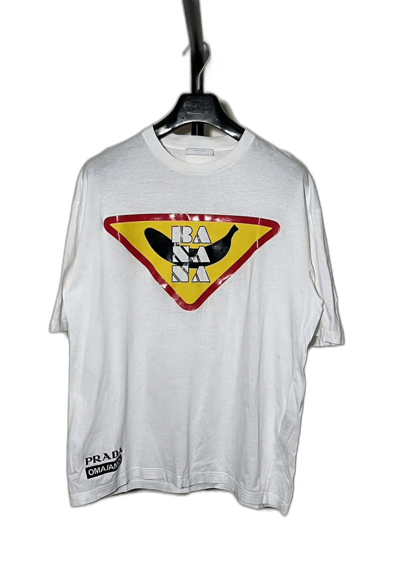 Prada Prada White Short Sleeve TShirt with Logo-2506 Size US S / EU 44-46 / 1 - 1 Thumbnail
