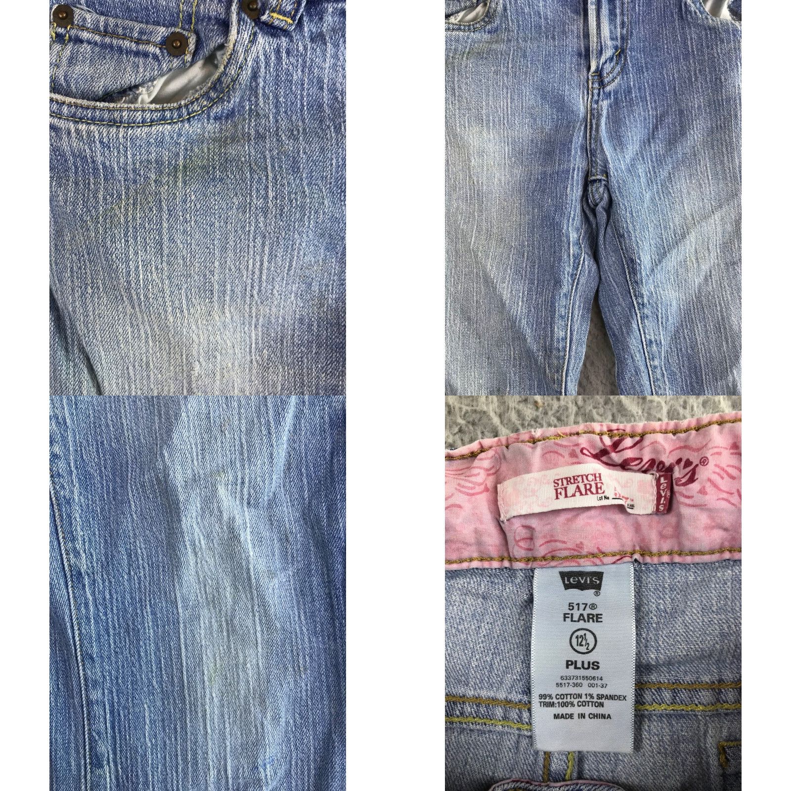 Levi's Levi's 517 Jeans Juniors 12.5 Blue Denim Flare Low Rise Pockets Logo Stretch Jeans | Levi's 500 Series Size 34" / US 12 / IT 48 - 9 Thumbnail