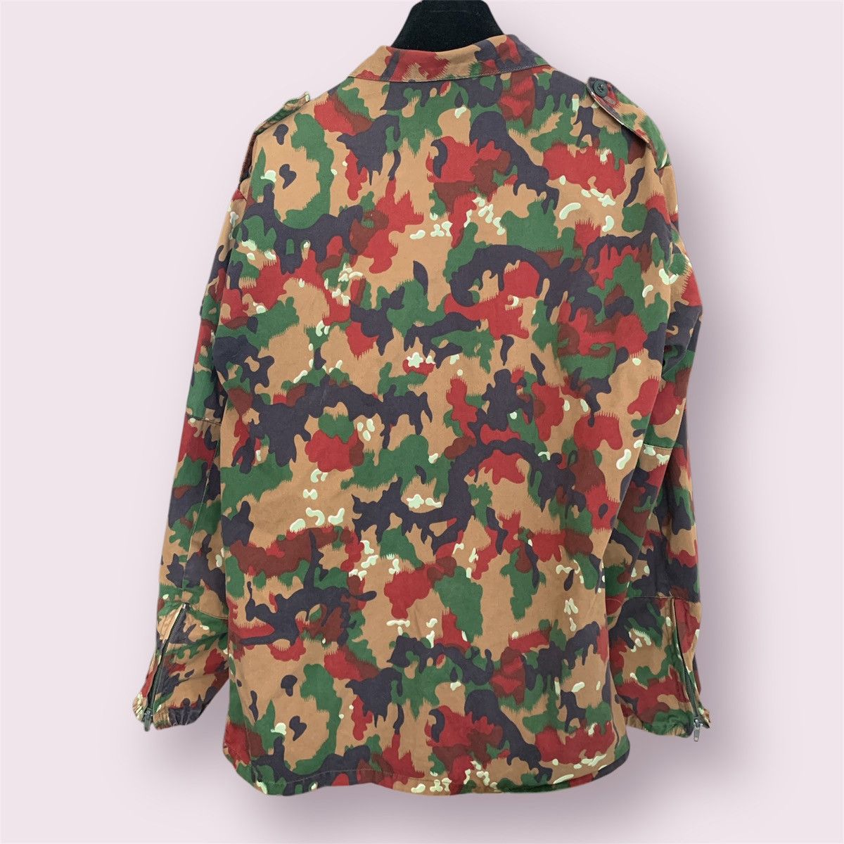 Vintage Camouflage Swiss Army Utility Jacket Size US L / EU 52-54 / 3 - 2 Thumbnail