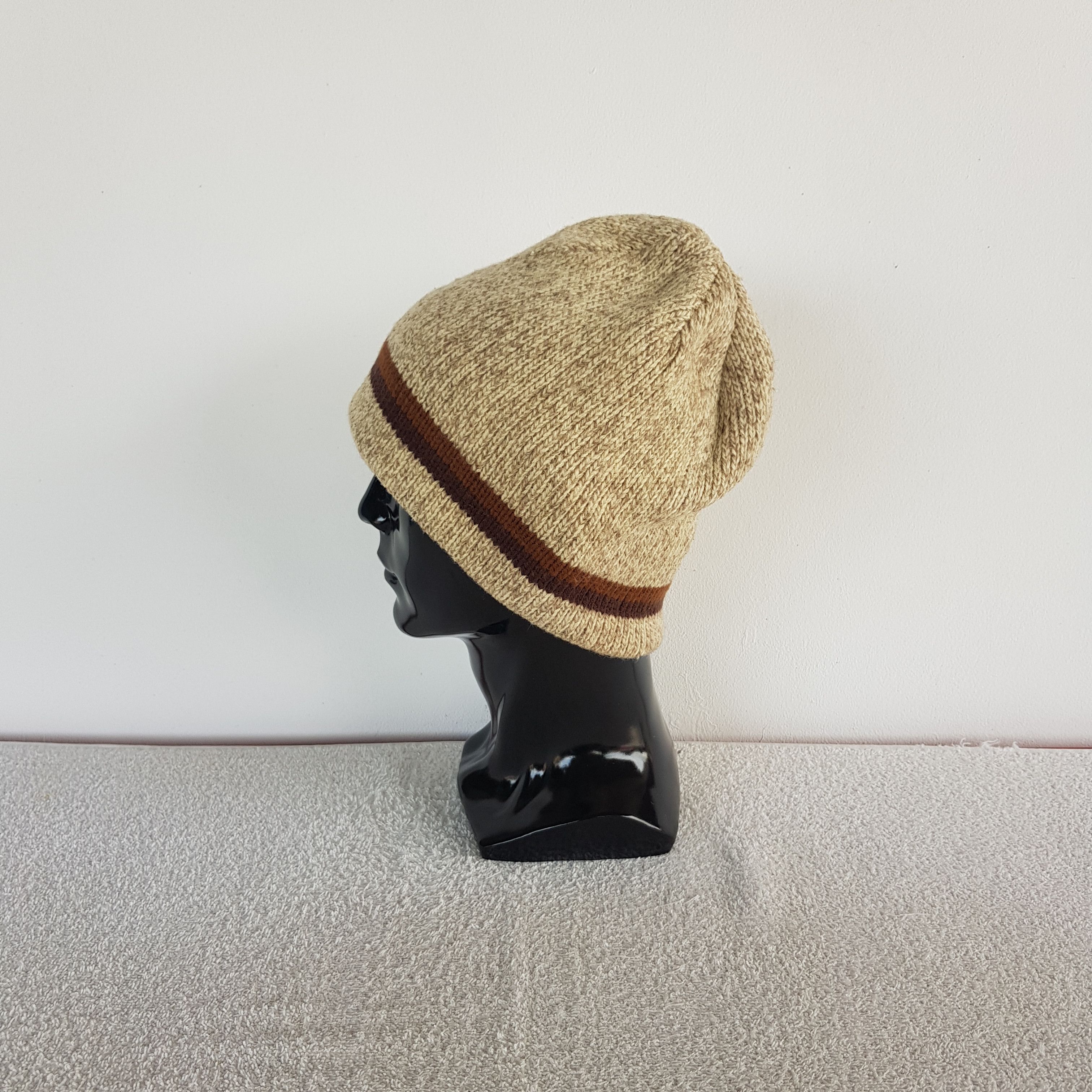 Homespun Knitwear Vintage Unknown Wool Beanie Made in USA Snow Caps Hats Size ONE SIZE - 4 Thumbnail