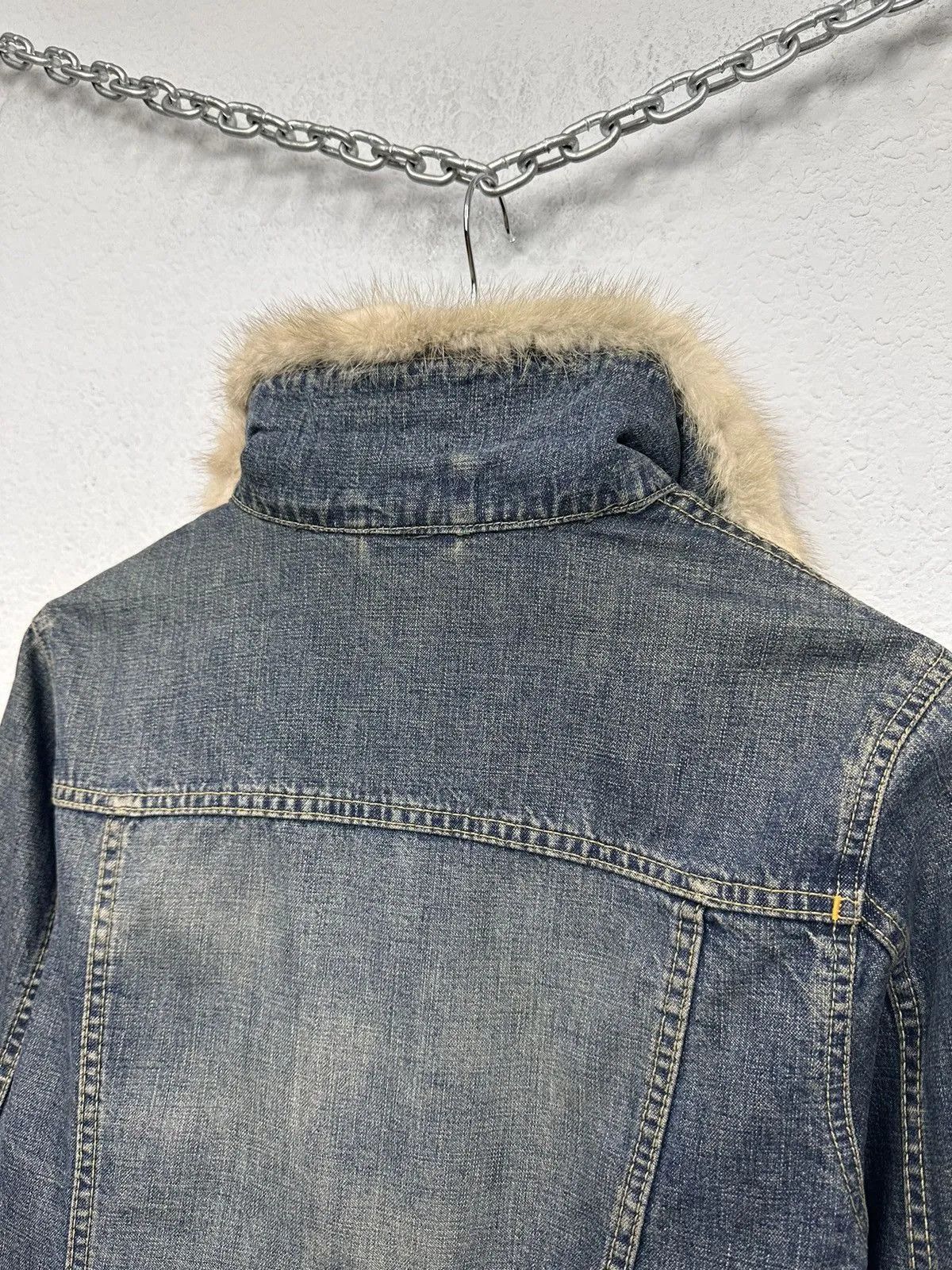 Vintage Ifsixwasnine Leather Denim Jacket Y2K Japan Hoodie Fur Goa Size M / US 6-8 / IT 42-44 - 10 Thumbnail