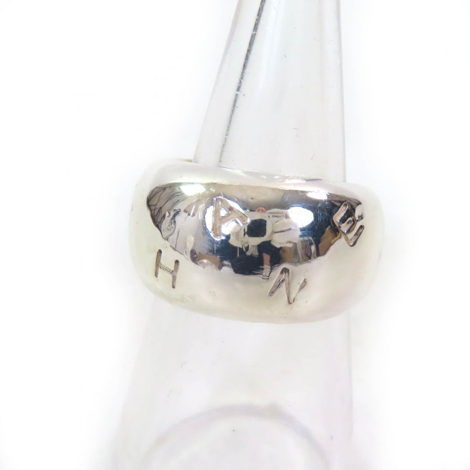 Chanel CHANEL SV925 Wide Ring with Logo Engraving, Silver, Approx. Japanese Size, Weight 16.2g, Women's Size ONE SIZE - 1 Thumbnail