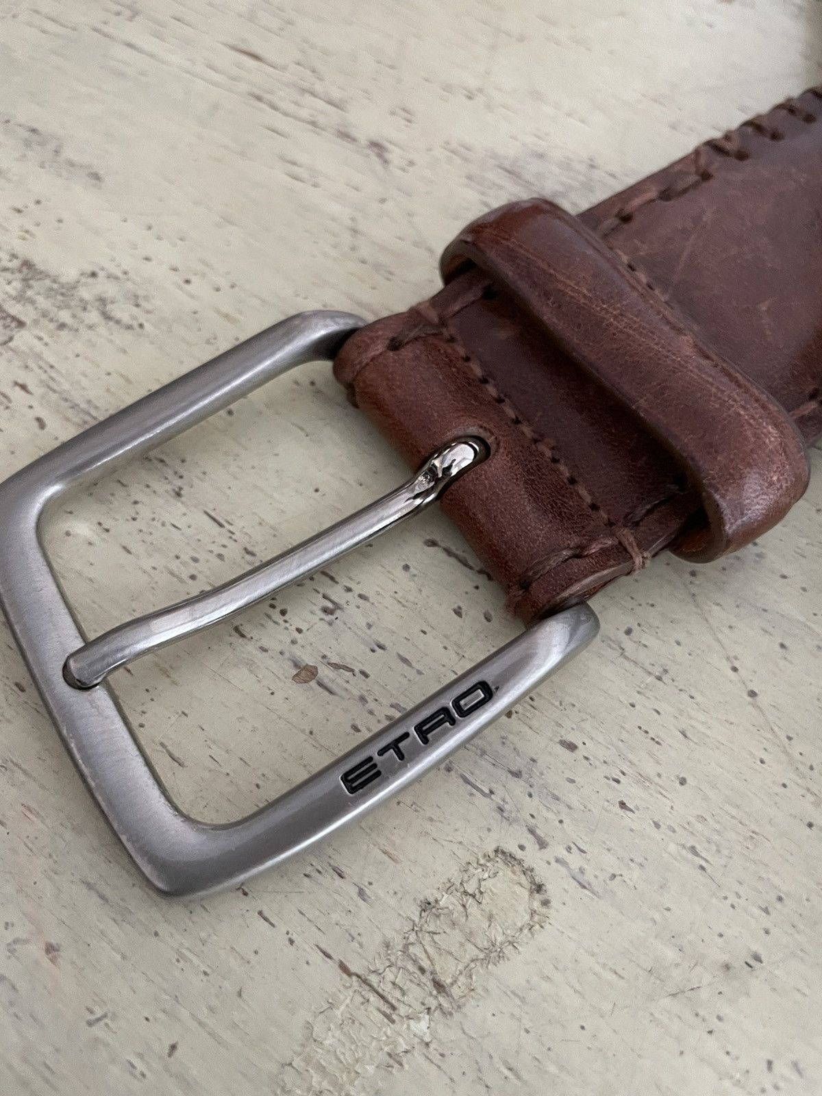Etro Leather Belt Size 40 - 2 Thumbnail
