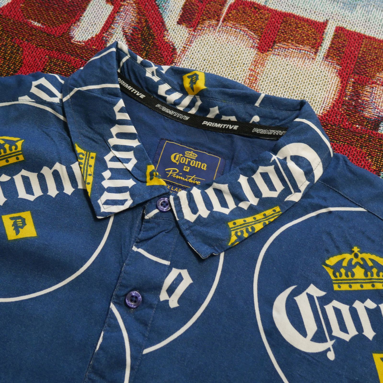 Primitive Primitive x Corona Button Down Rayon Shirt AOP Size US XXL / EU 58 / 5 - 3 Thumbnail