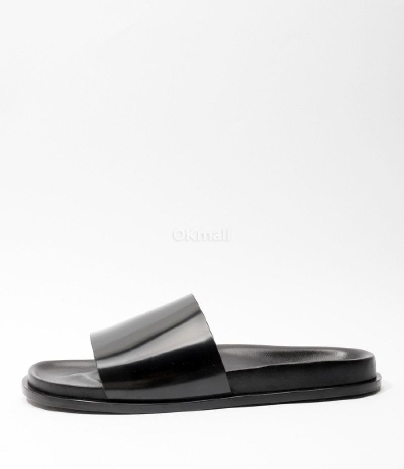 Saint Laurent Paris o1s1wg110426 818110 Nichols Slides Slippers Glazed Leather Size US 9 / EU 42 - 1 Thumbnail