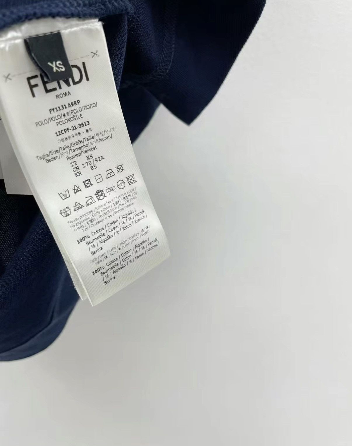 Fendi FENDI 100% Cotton Short Sleeve Polo Shirt J30 Size US XS / EU 42 / 0 - 7 Thumbnail