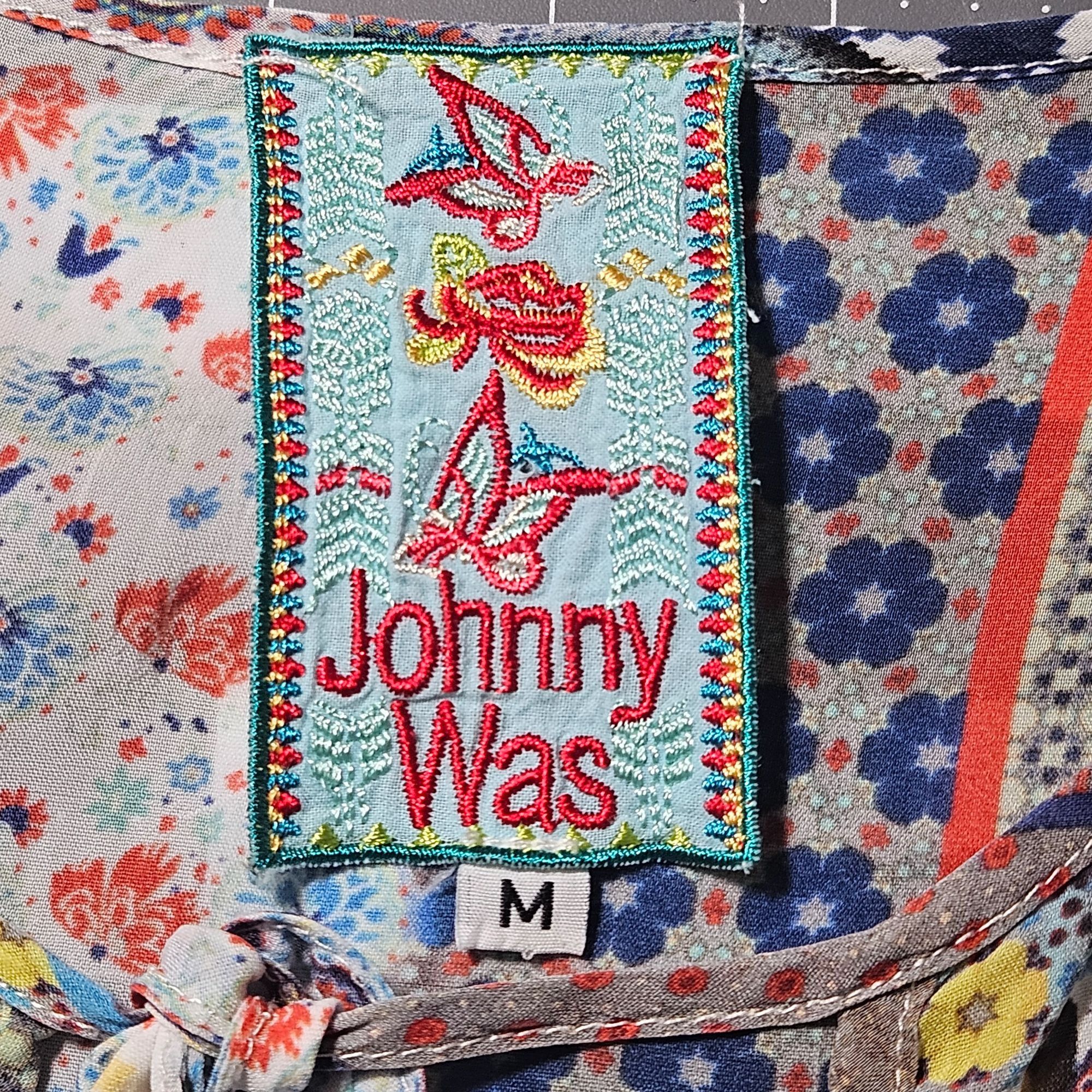 Johnny Was Johnny Was Womens Rayon Patchwork Tunic Top M Boho Tassel Fl Size M / US 6-8 / IT 42-44 - 3 Thumbnail