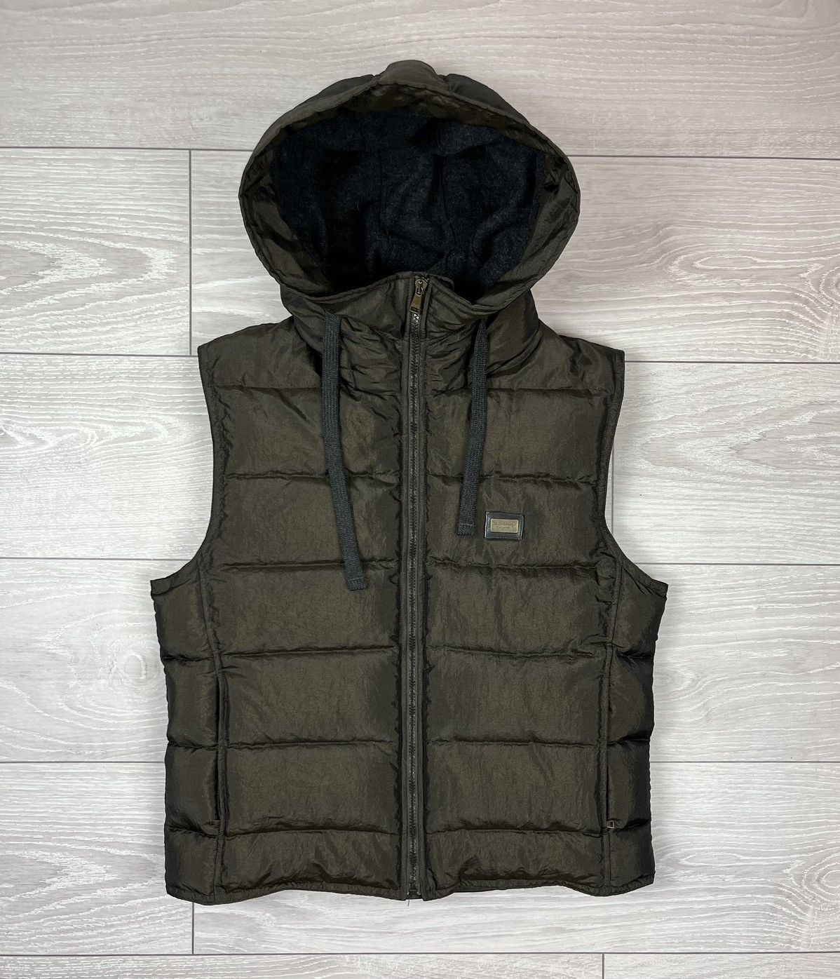 Dolce & Gabbana Dolce&Gabbana Brown Nylon Hooded Puffer Down Vest Jacket Size US M / EU 48-50 / 2 - 1 Thumbnail