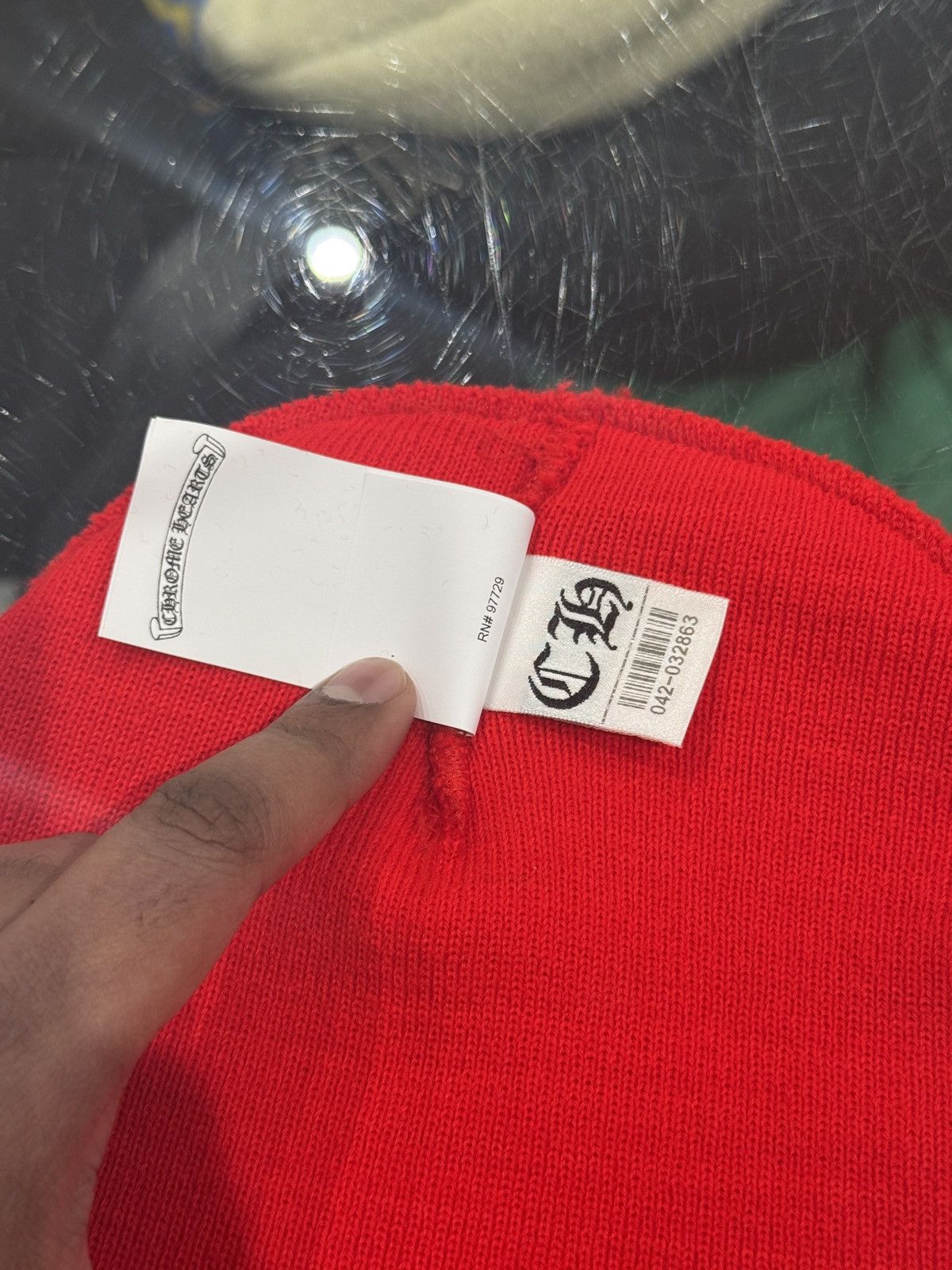 Chrome Hearts Chrome Hearts Embroidered Beanie Red Size ONE SIZE - 6 Thumbnail
