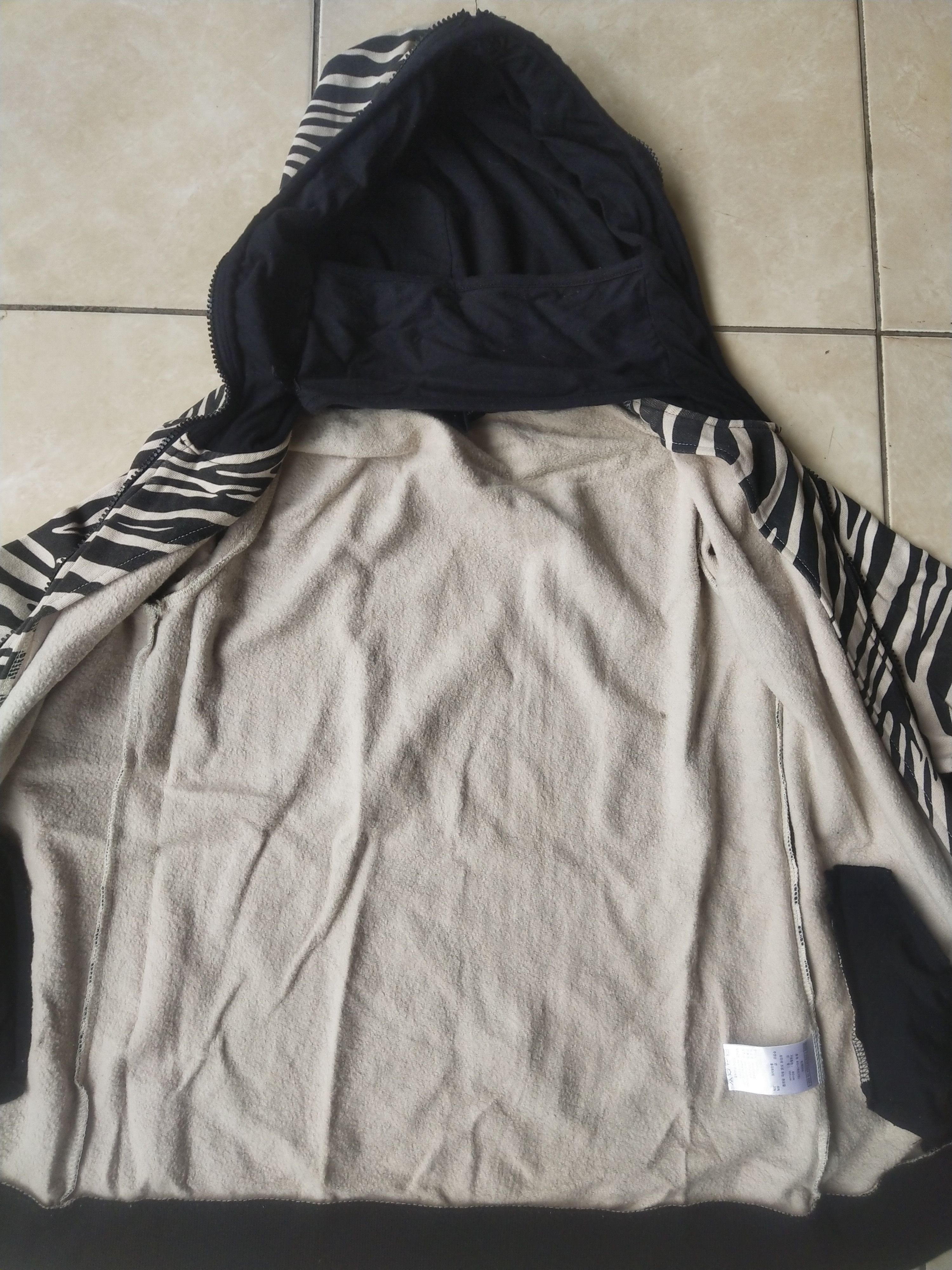 Hysteric Glamour 2000s Zebra Print Zip-Up Hoodie Paw Cuffs Ninja Mask Y2K Size XS / US 0-2 / IT 36-38 - 6 Thumbnail