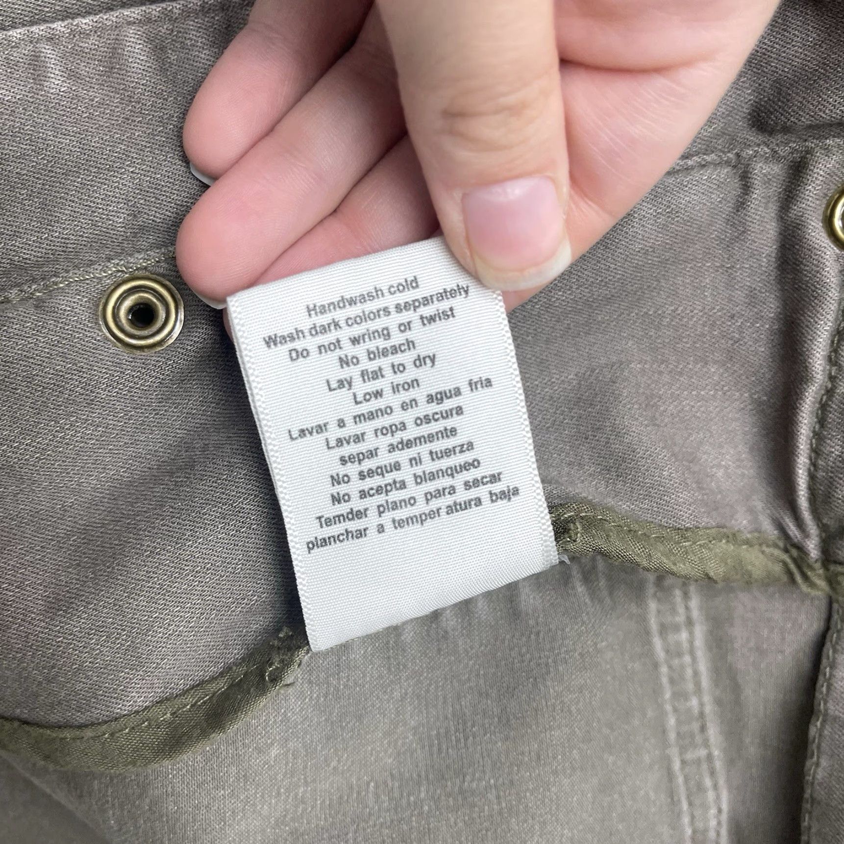 Vintage VINTAGE Judy Blue Utility Jacket Women Large Casual Streetwear Army Style Full Zip Pockets Denim Green Size L / US 10 / IT 46 - 5 Thumbnail