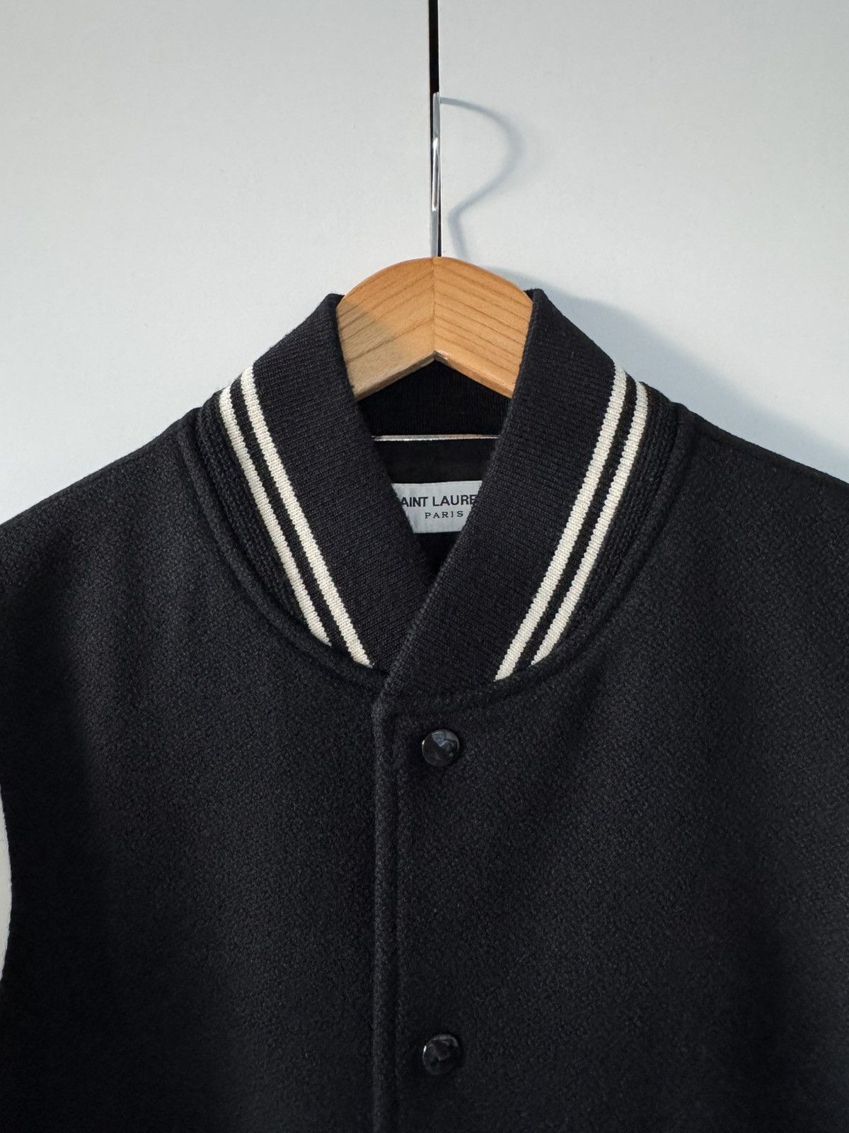 Saint Laurent Paris SS22 Black and White Wool Teddy Jacket 54 Size US XL / EU 56 / 4 - 4 Thumbnail