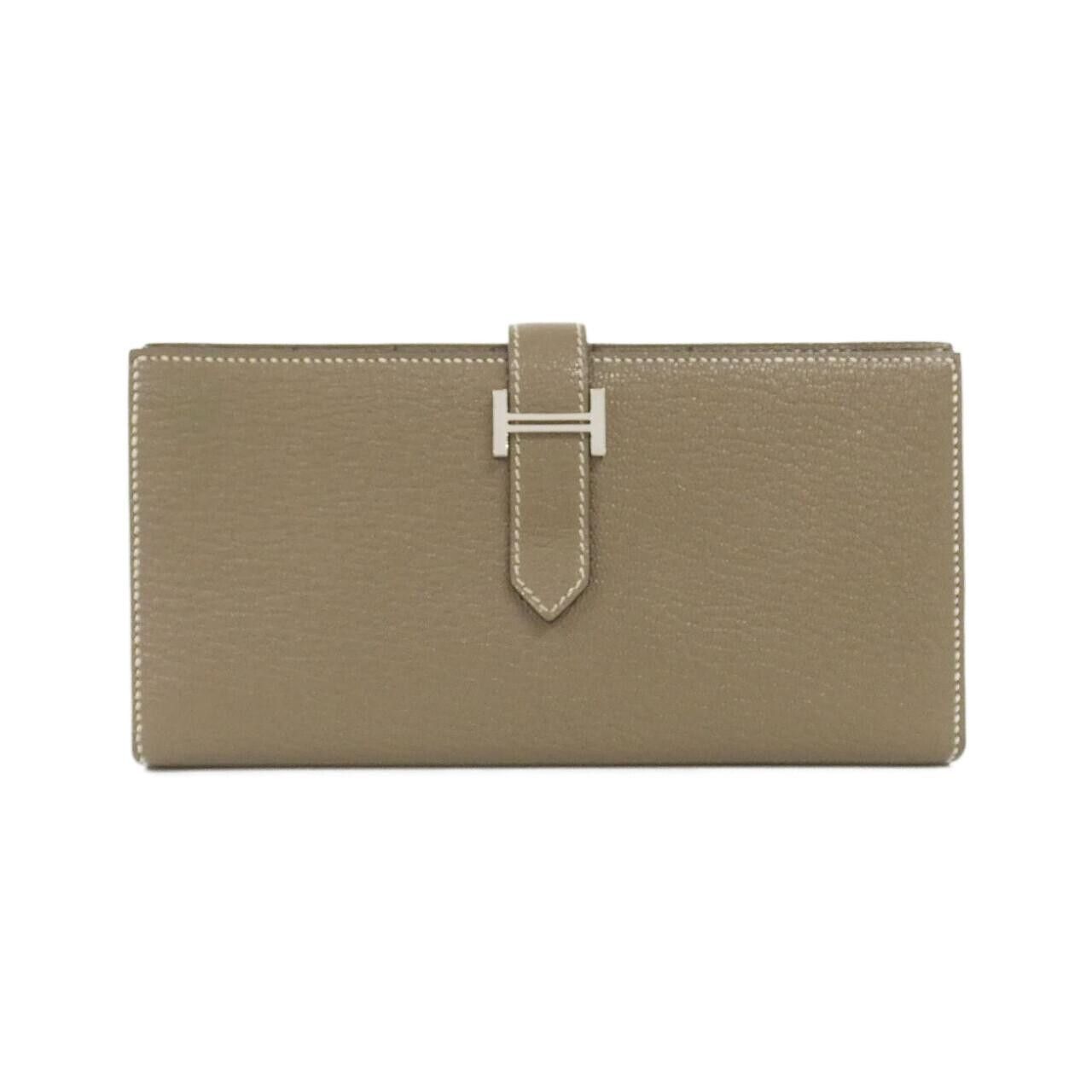 Hermes Hermes Hermès Béarn Soufflet Chevre Long Wallet Leather Long Wallet B DUTY FREE for USA Size ONE SIZE - 1 Thumbnail